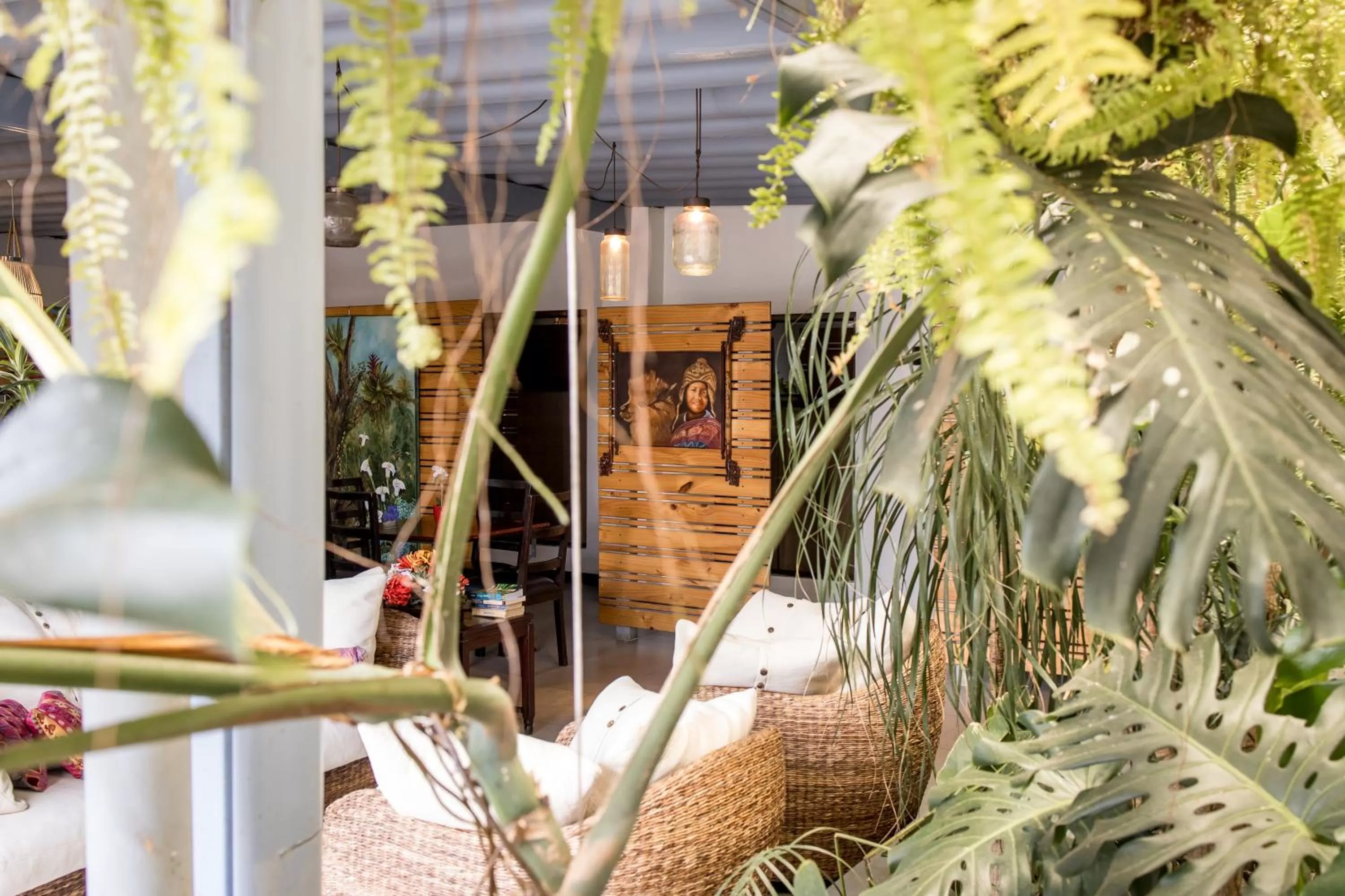 Seating area in Casa María Aeropuerto B&B