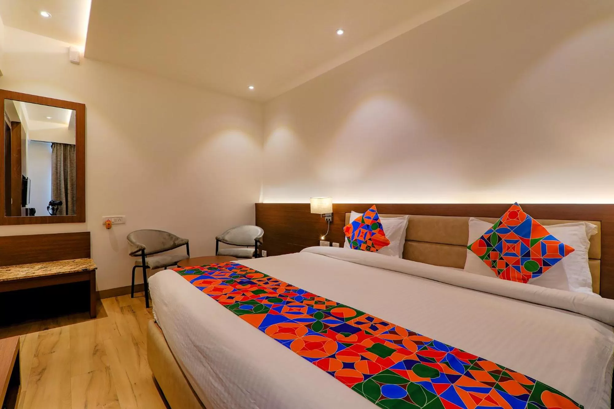 Bed in FabHotel Aurelia Grand