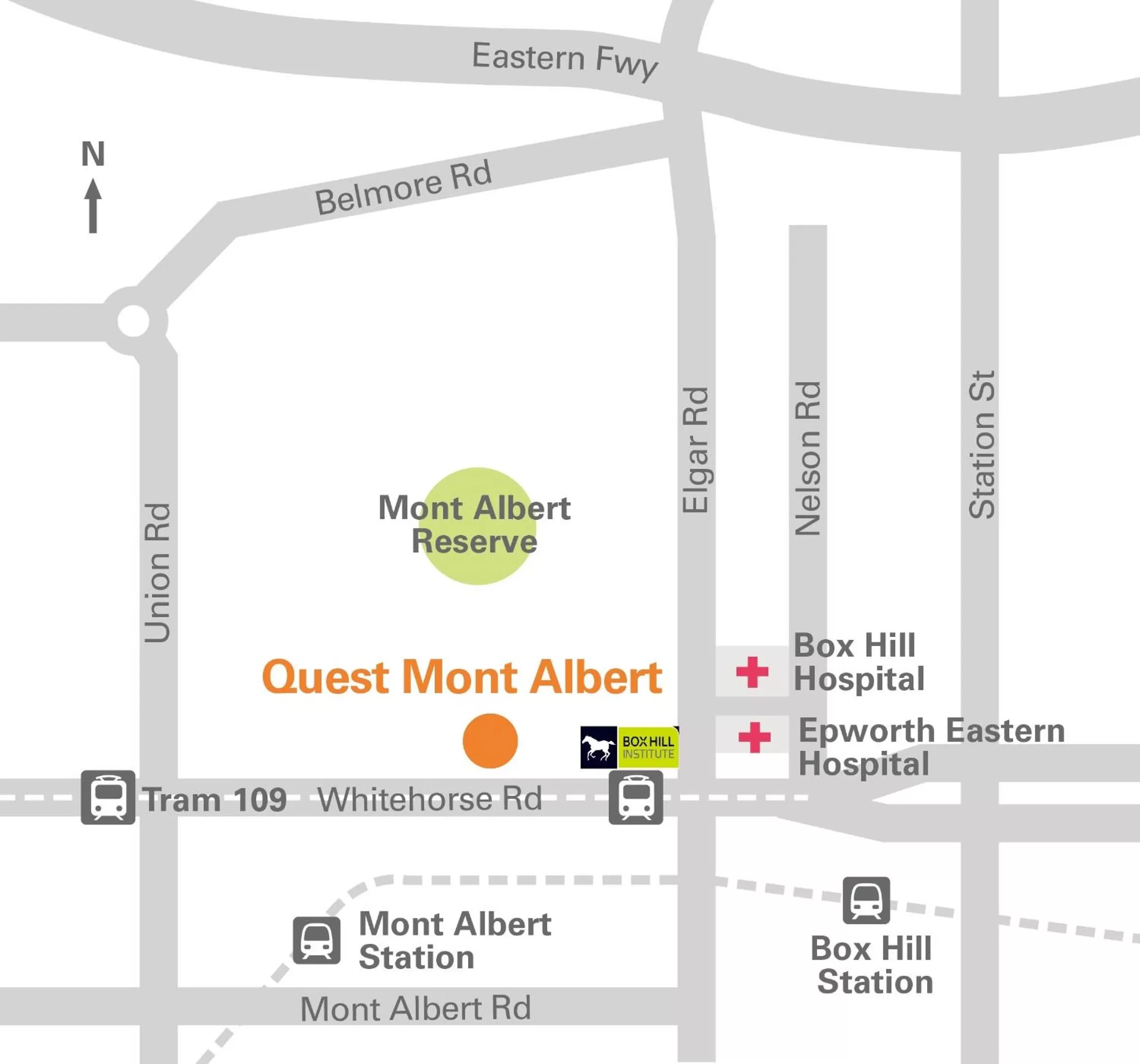 Location in Quest Mont Albert