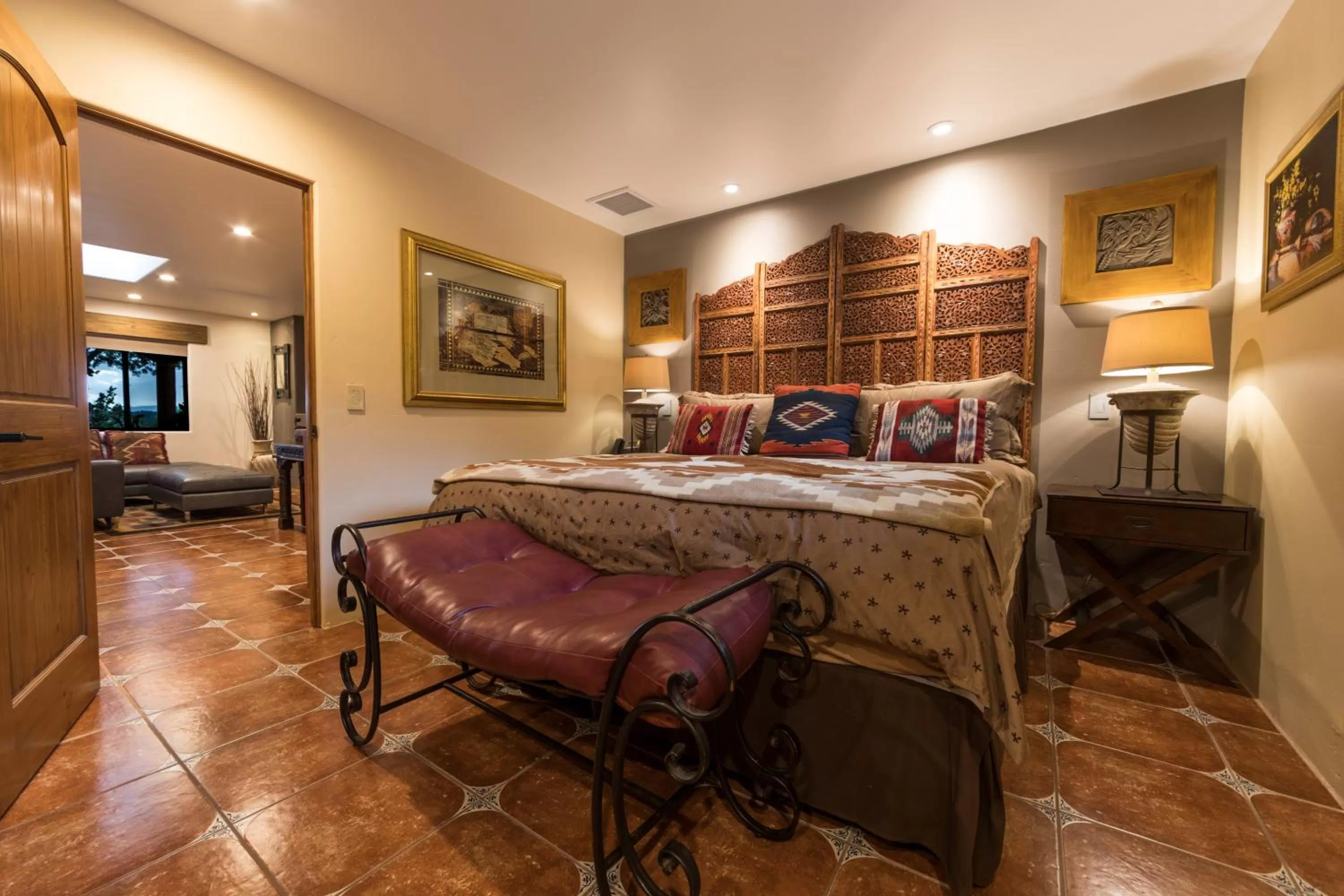 Bathroom, Bed in A Sunset Chateau