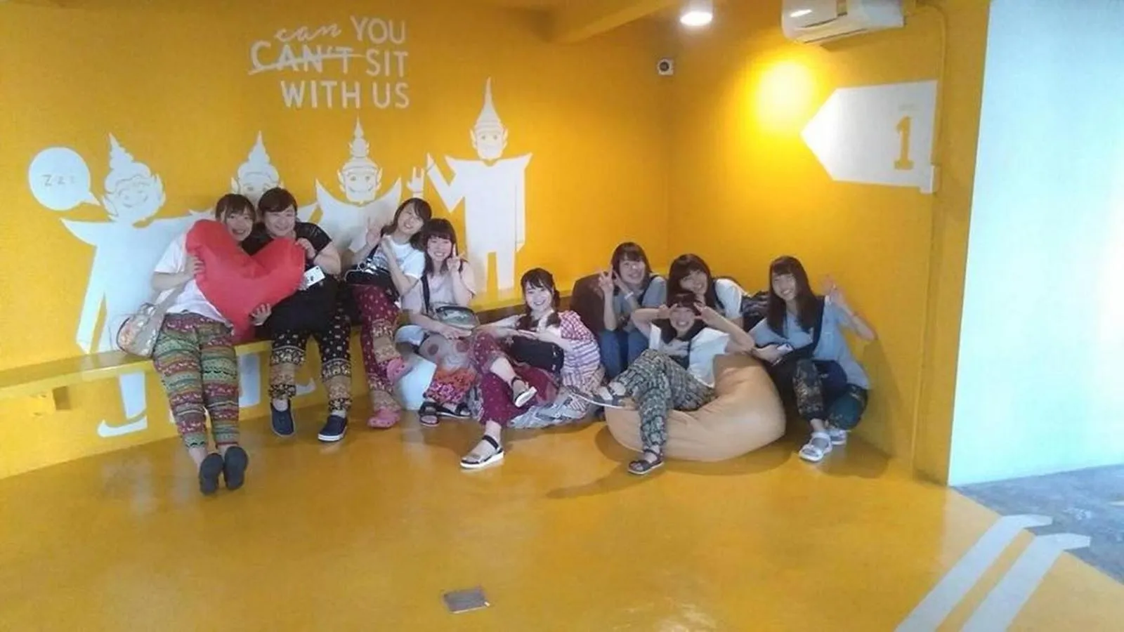 group of guests in Yaks House Hostel