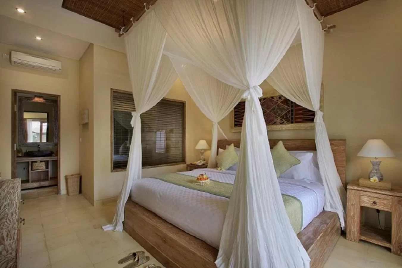 Bed in The Alena Resort a Pramana Experience
