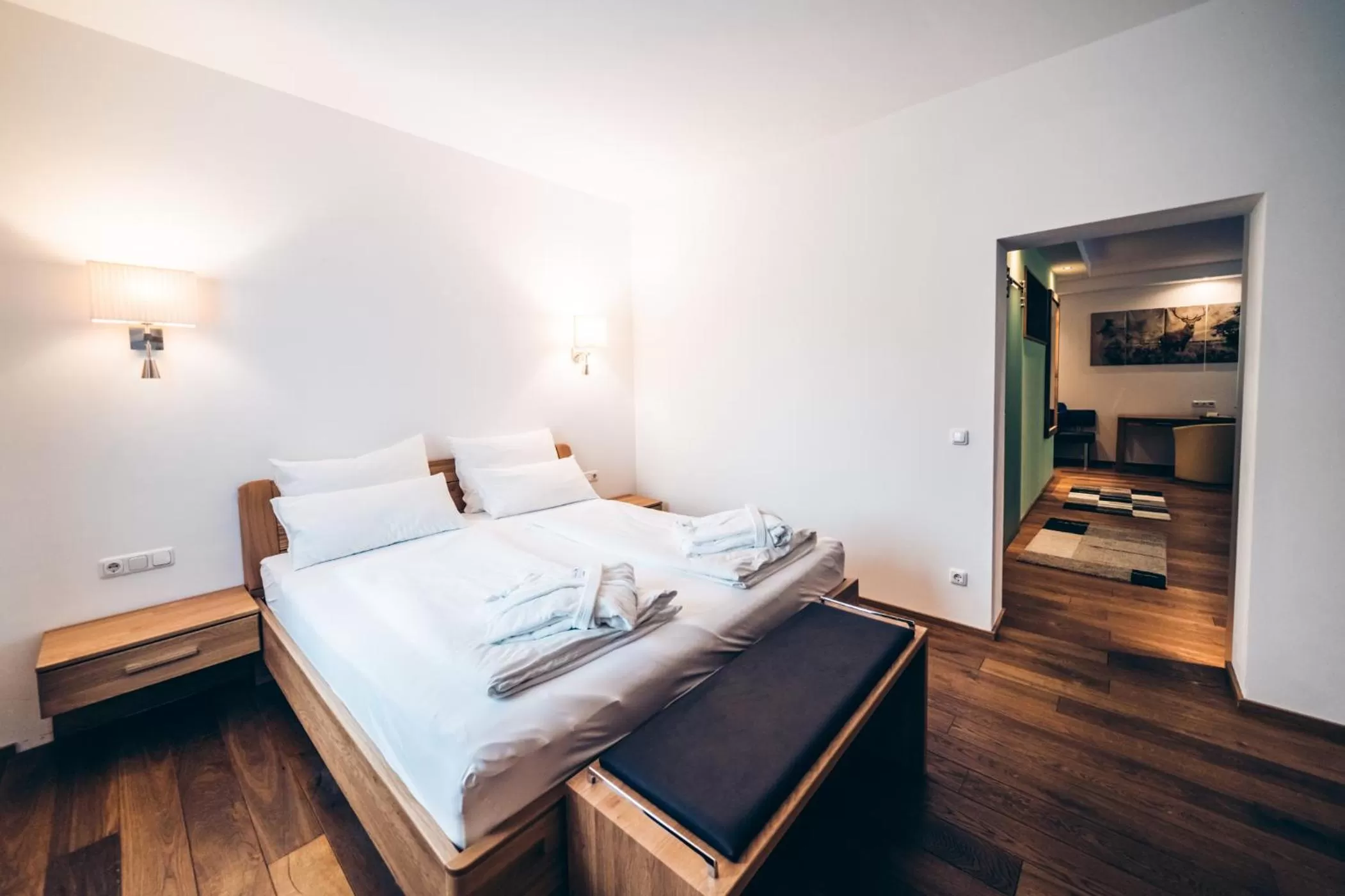 Bed in Aktivhotel Wildschütz