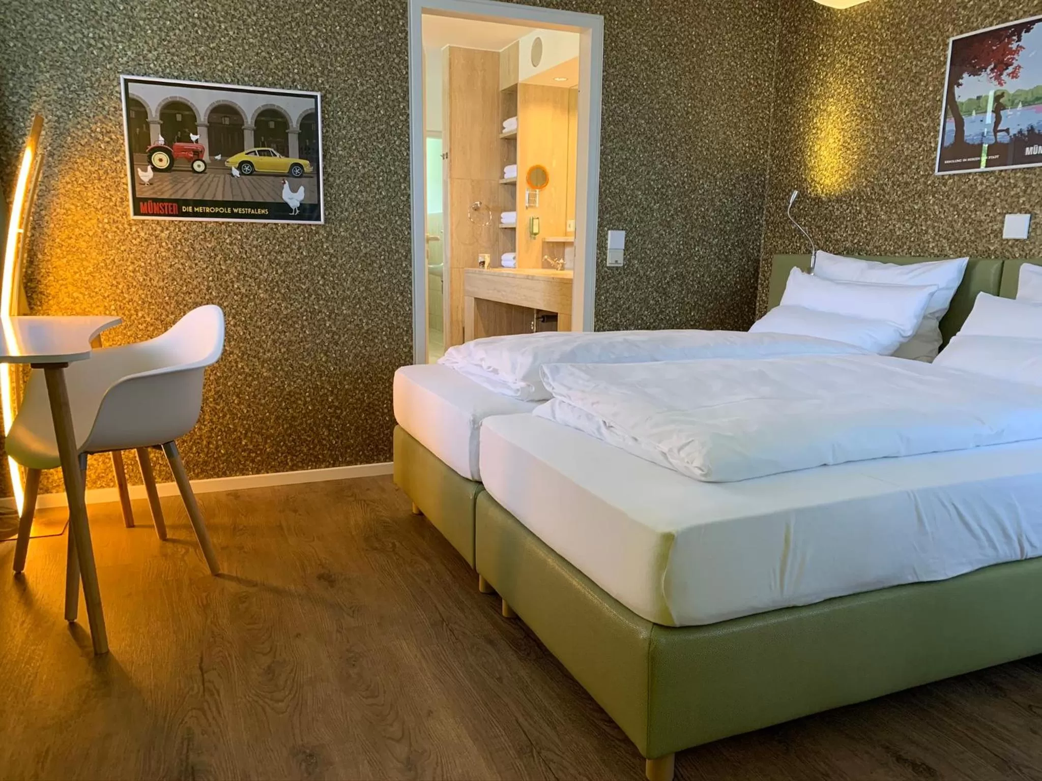 Bedroom, Bed in Park-Lodge Am Rohrbusch