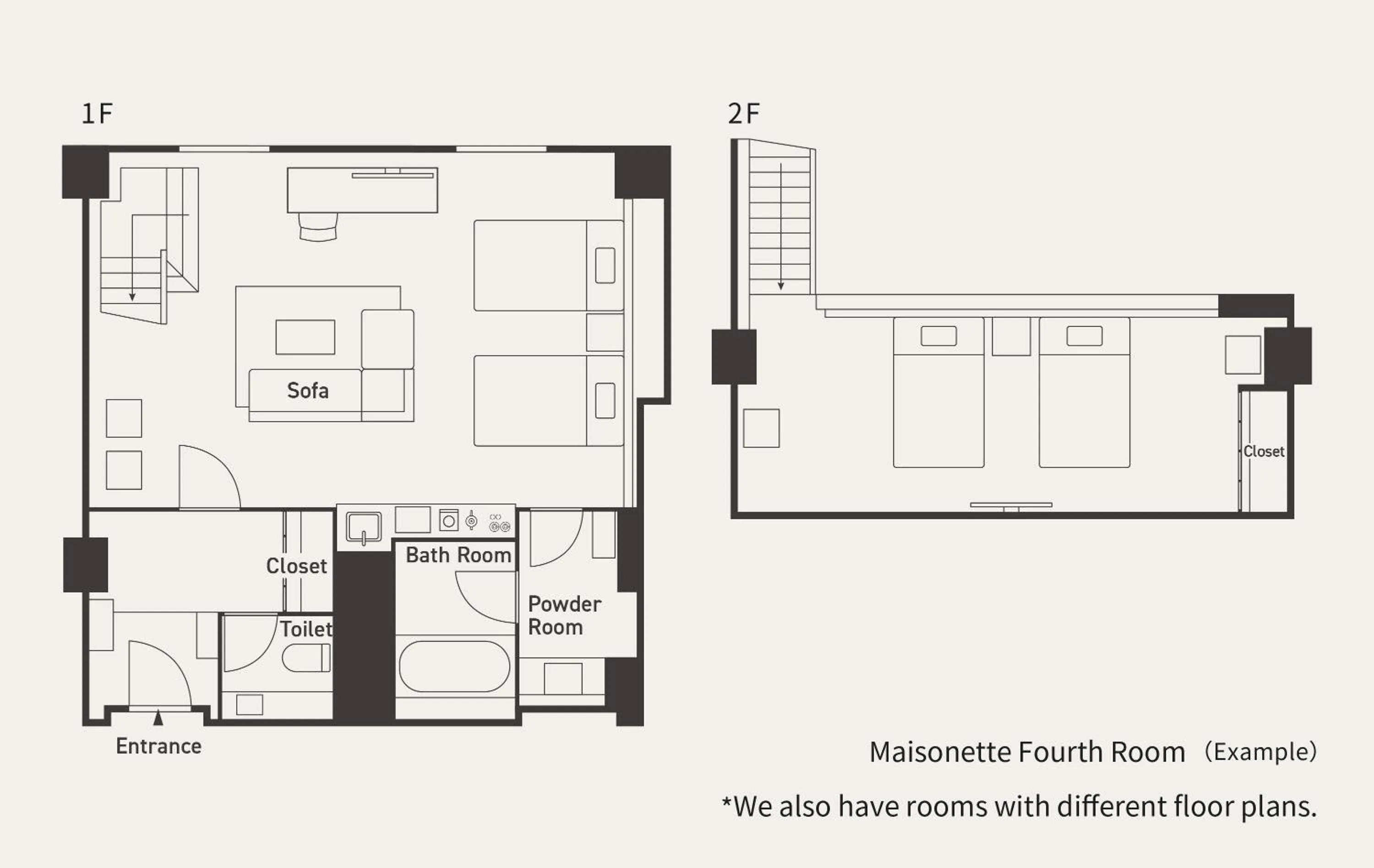 Floor plan in Higashikawa Asahidake Onsen Hotel Bear Monte