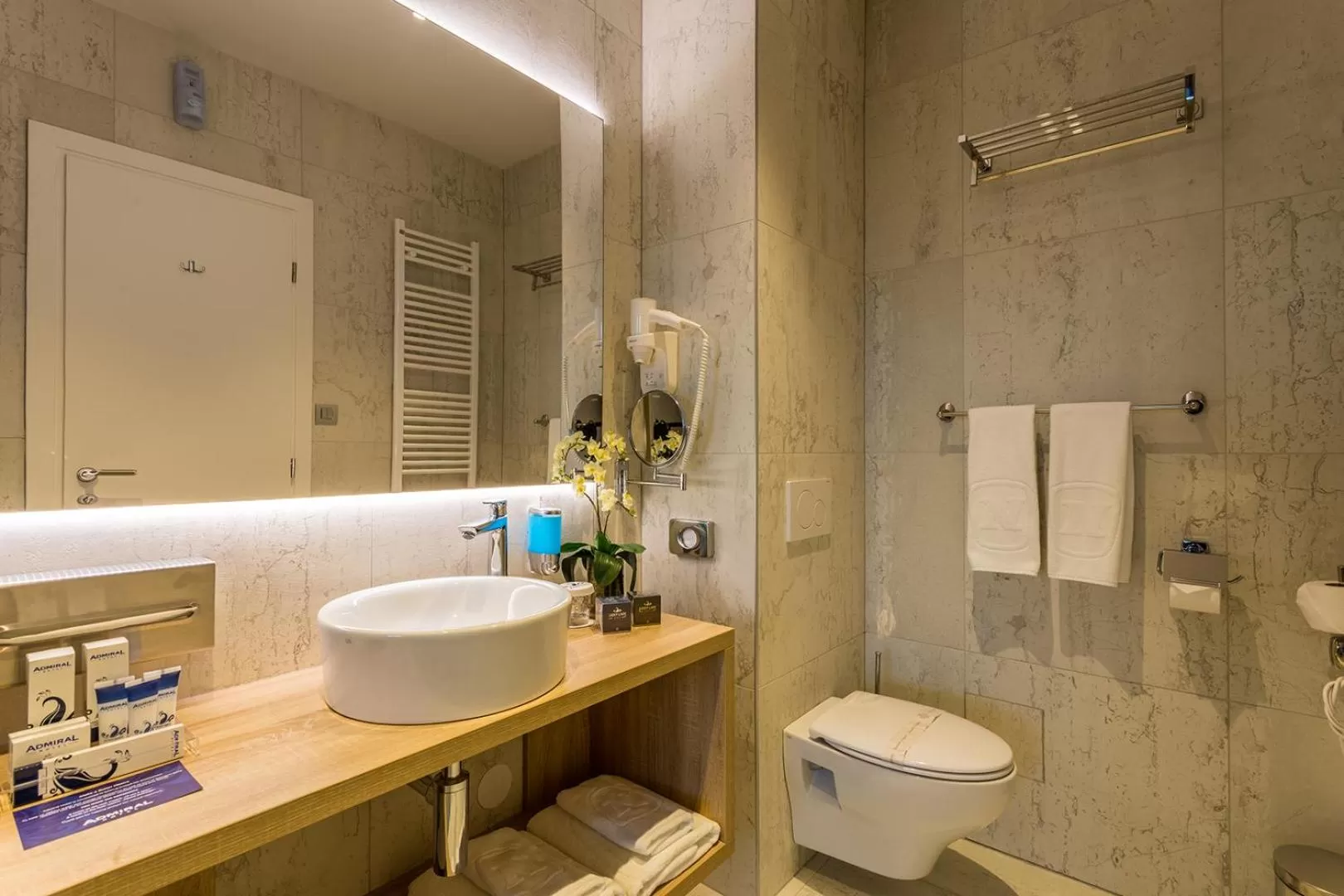 Toilet in Admiral Hotel