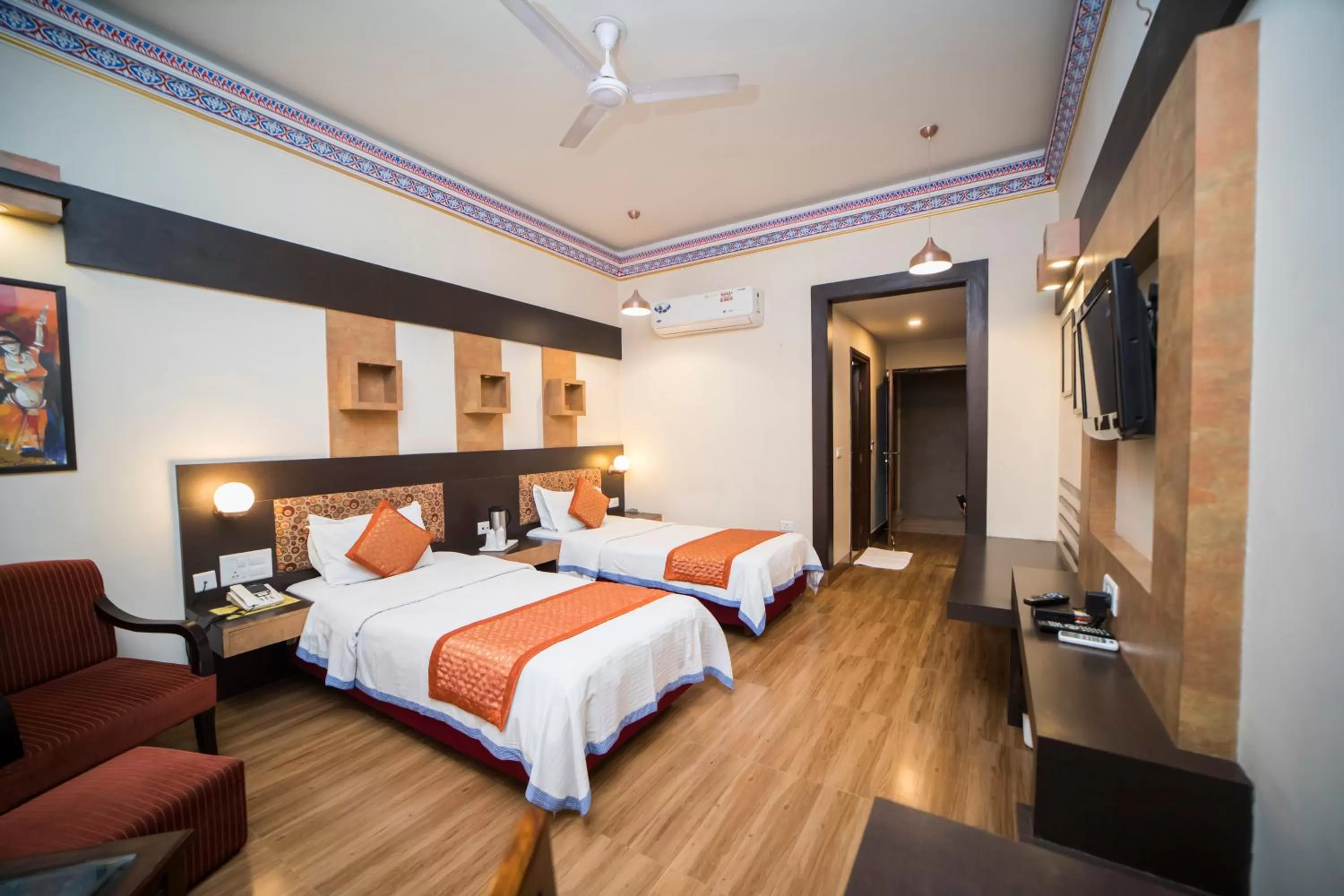 Bed in Hotel H R Palace