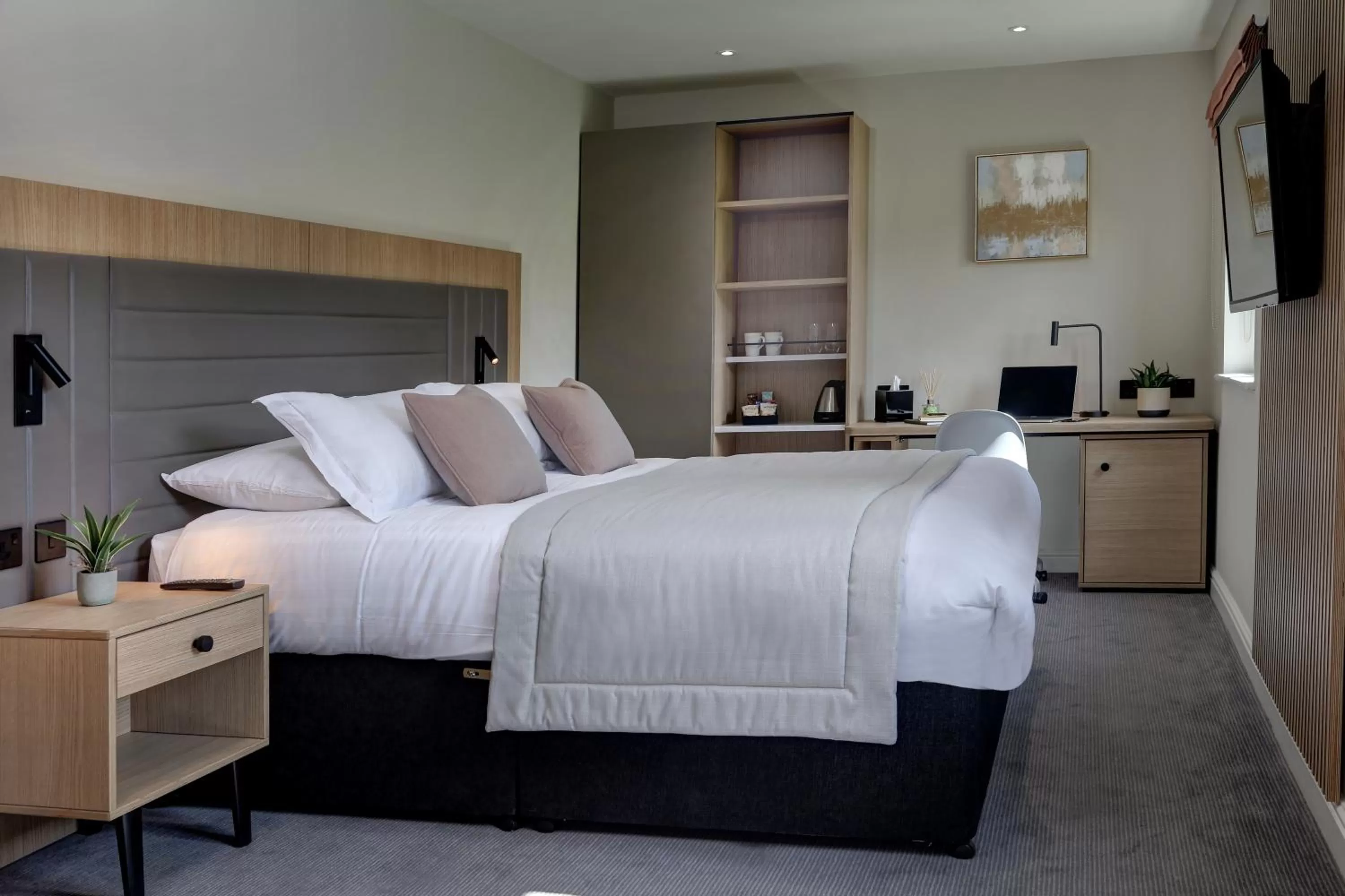 Bedroom, Bed in Mytton Fold Hotel, Ribble Valley