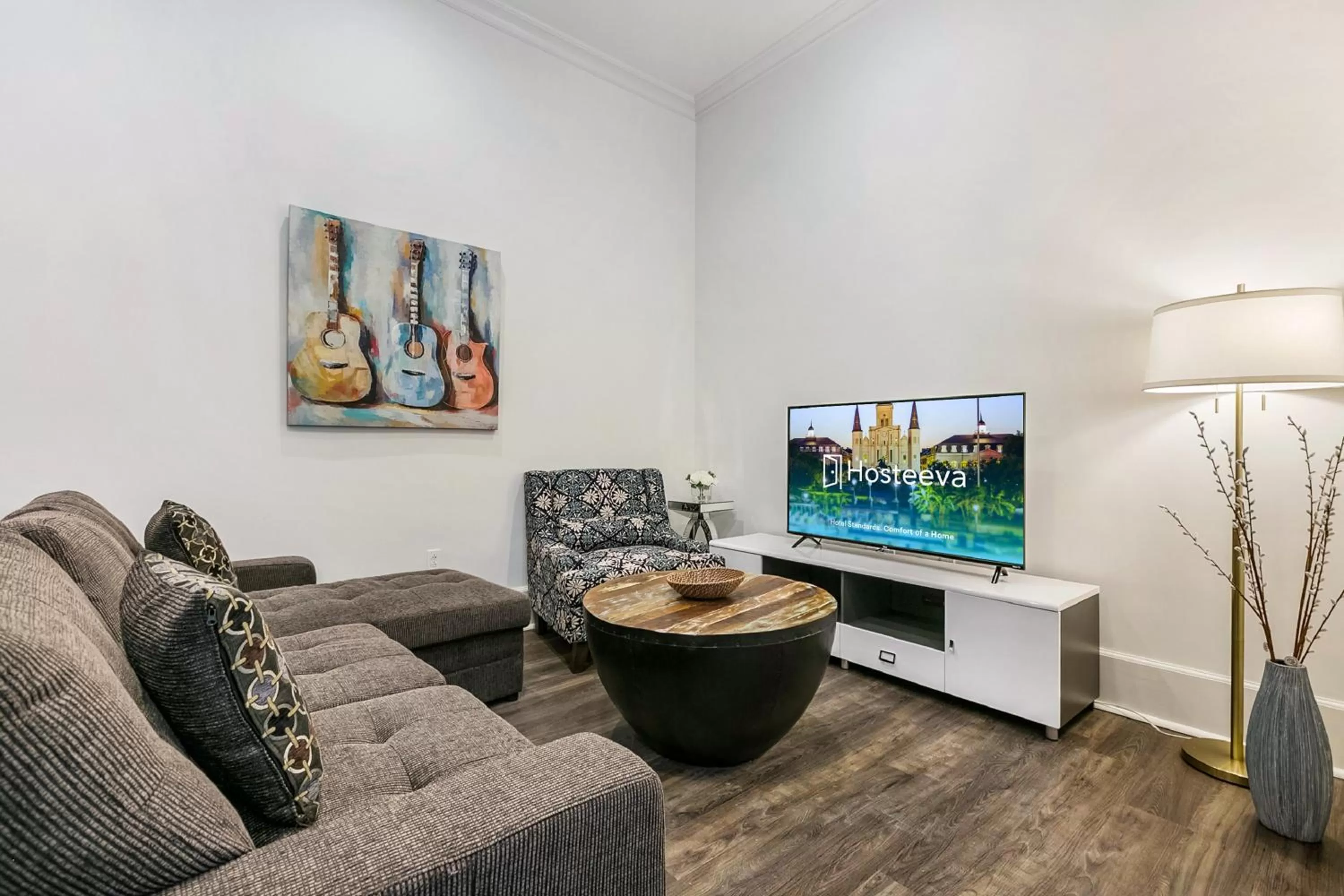 Living room in 1 and 2 BR Private Condos Steps Away From French Quarter