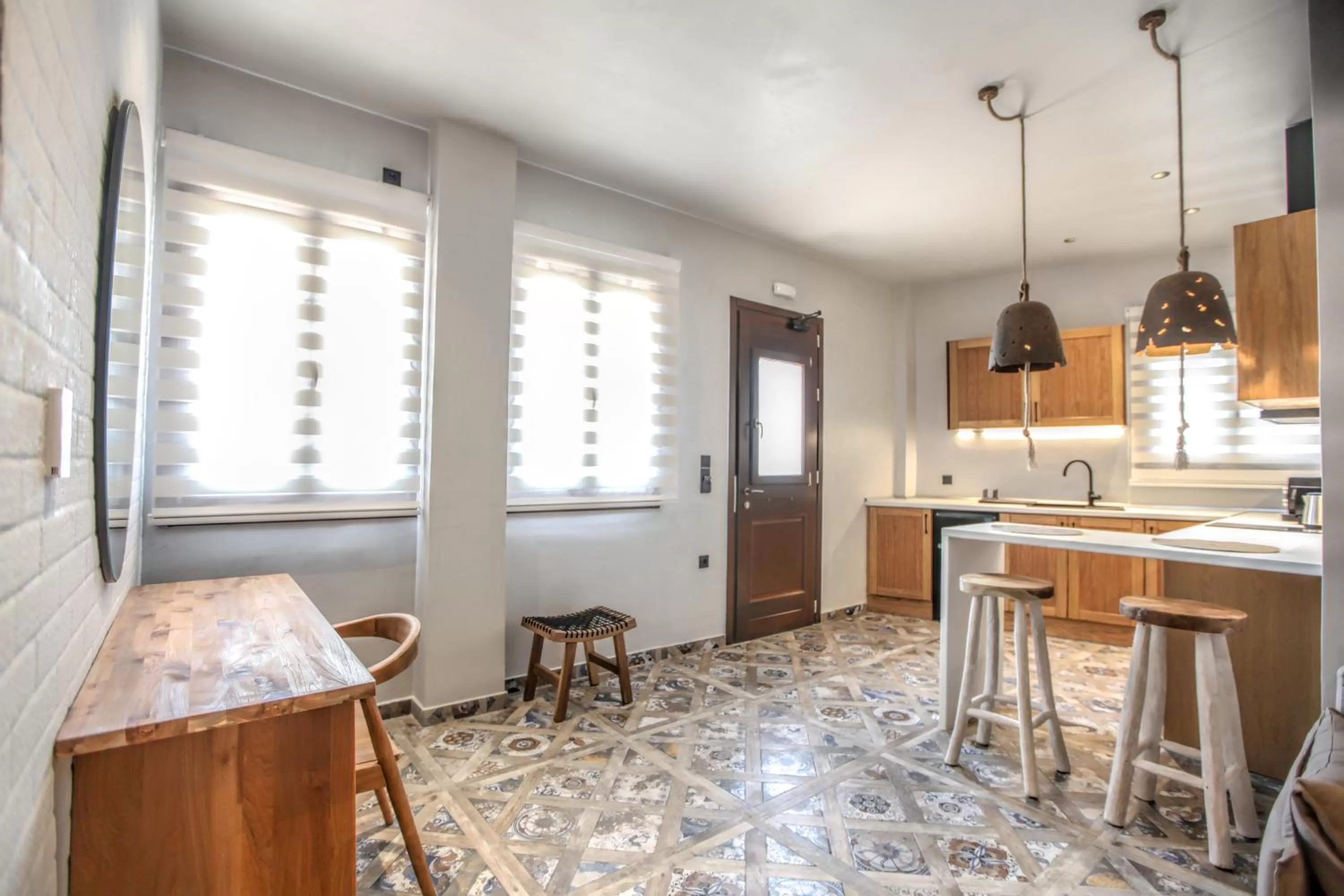 Kitchen or kitchenette in Meteora Heaven and Earth Kastraki premium suites