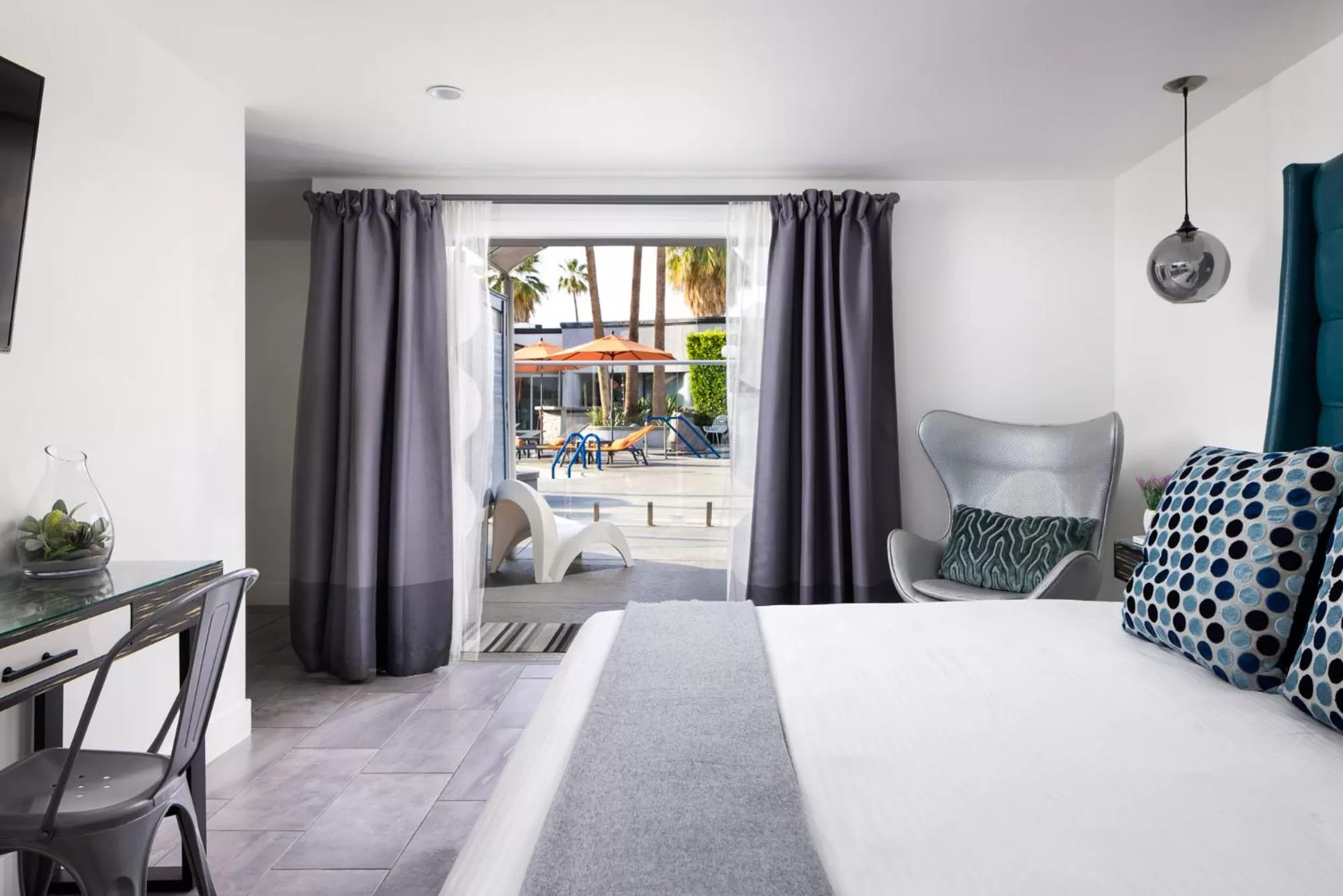 Bed in The Palm Springs Hotel