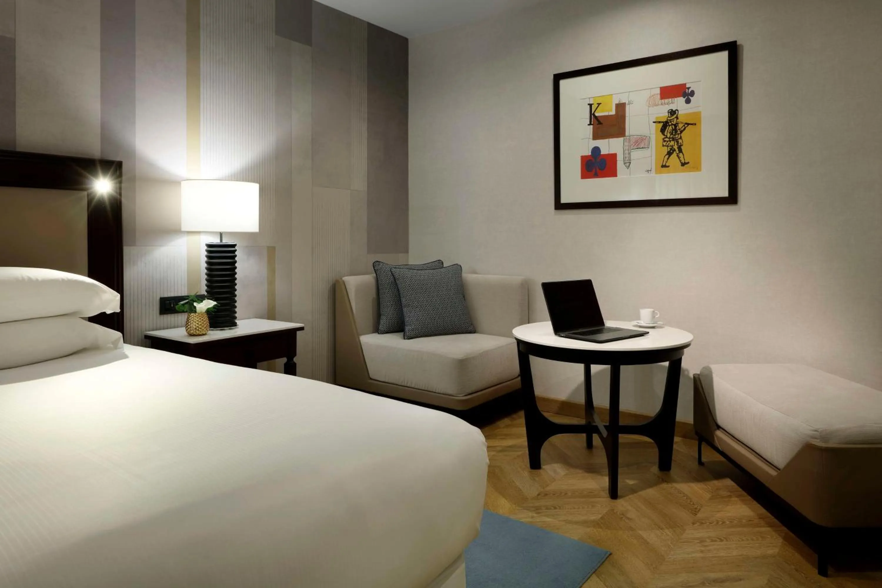 Bed in Hyatt Regency Hesperia Madrid