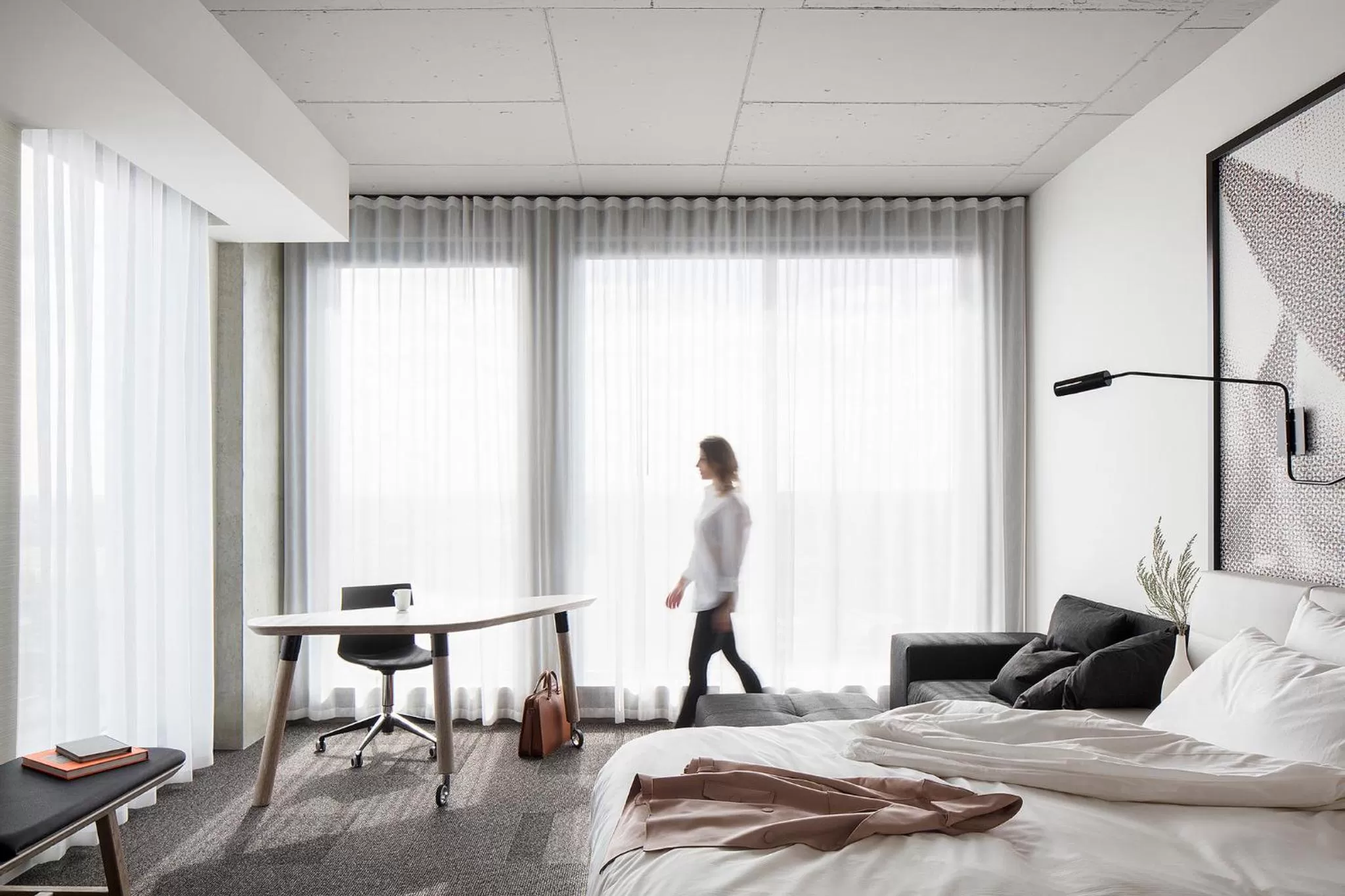 Bedroom, Bed in Hôtel Escad Quartier DIX30