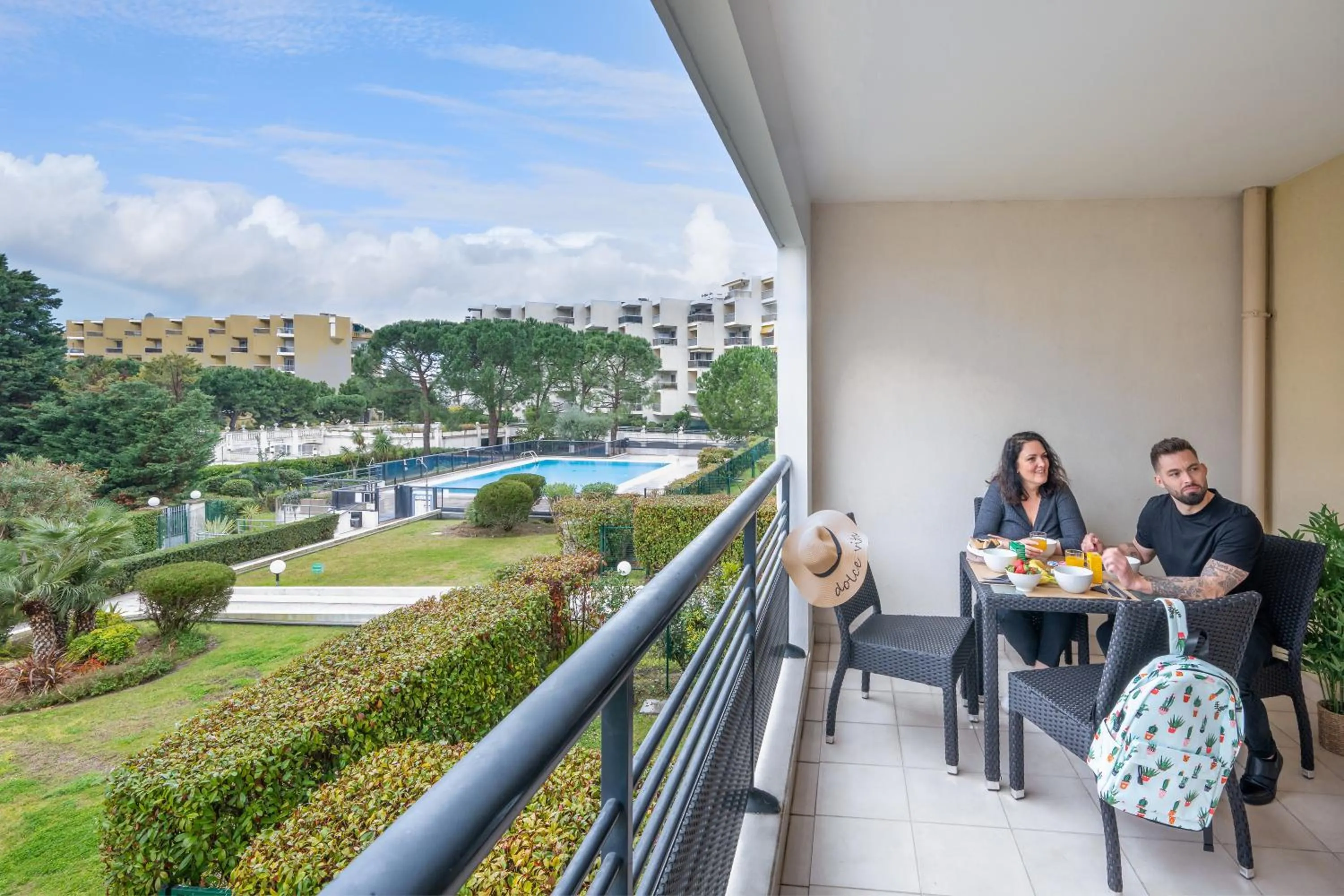Balcony/Terrace in Nemea Appart Hotel Le Lido Cagnes sur Mer
