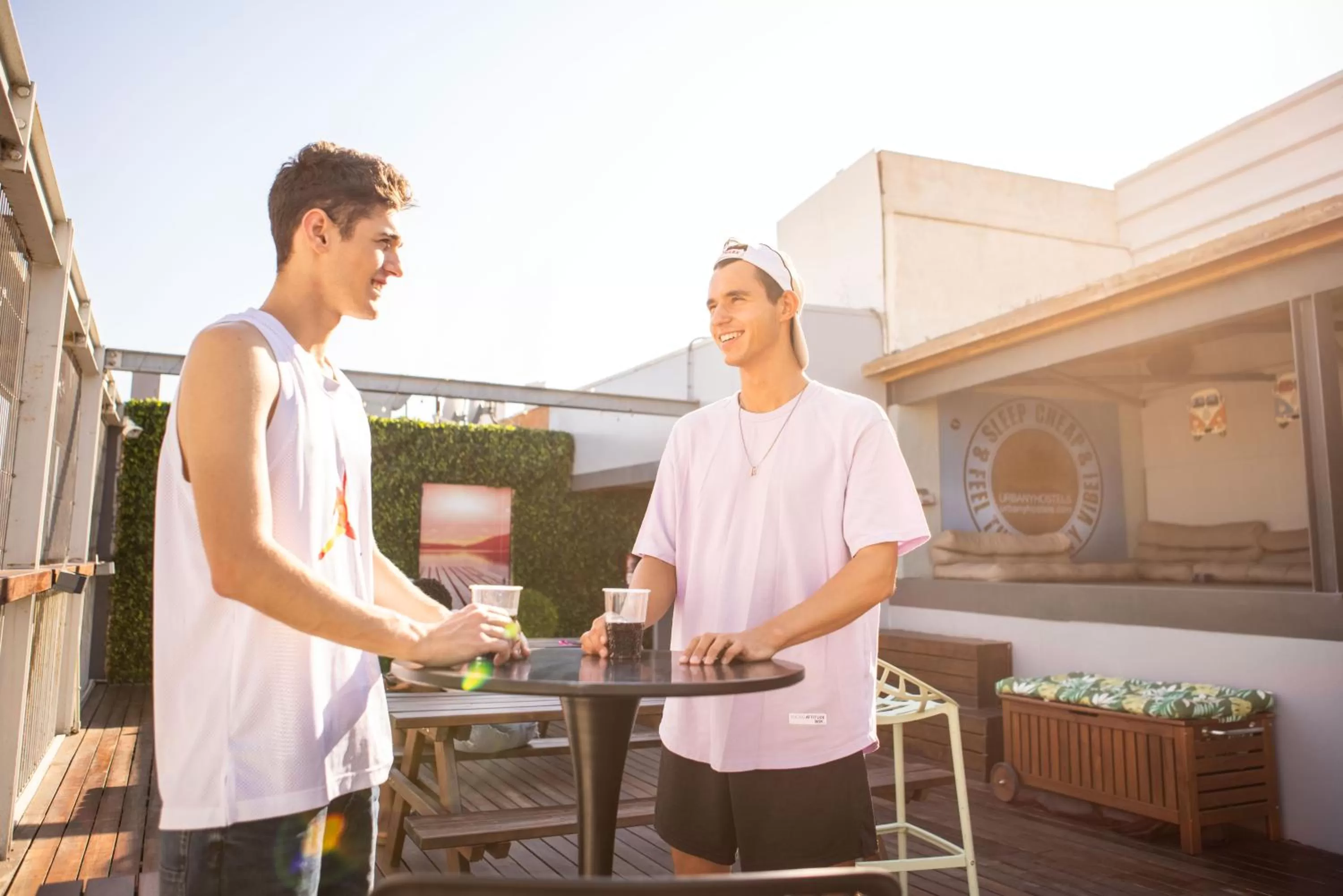 Balcony/Terrace in Urbany Hostel Barcelona