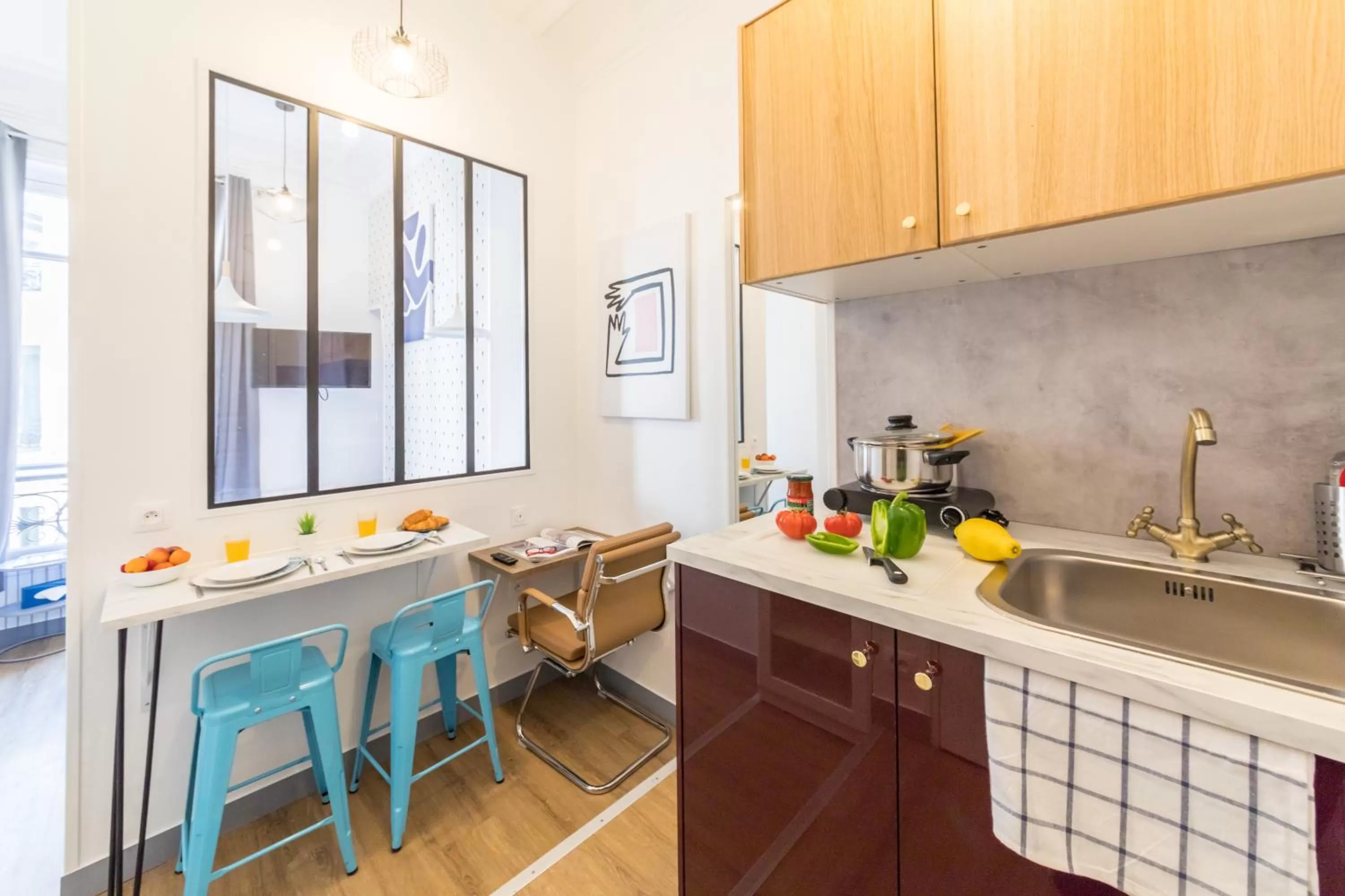 Kitchen or kitchenette in WS Haussmann - La Fayette