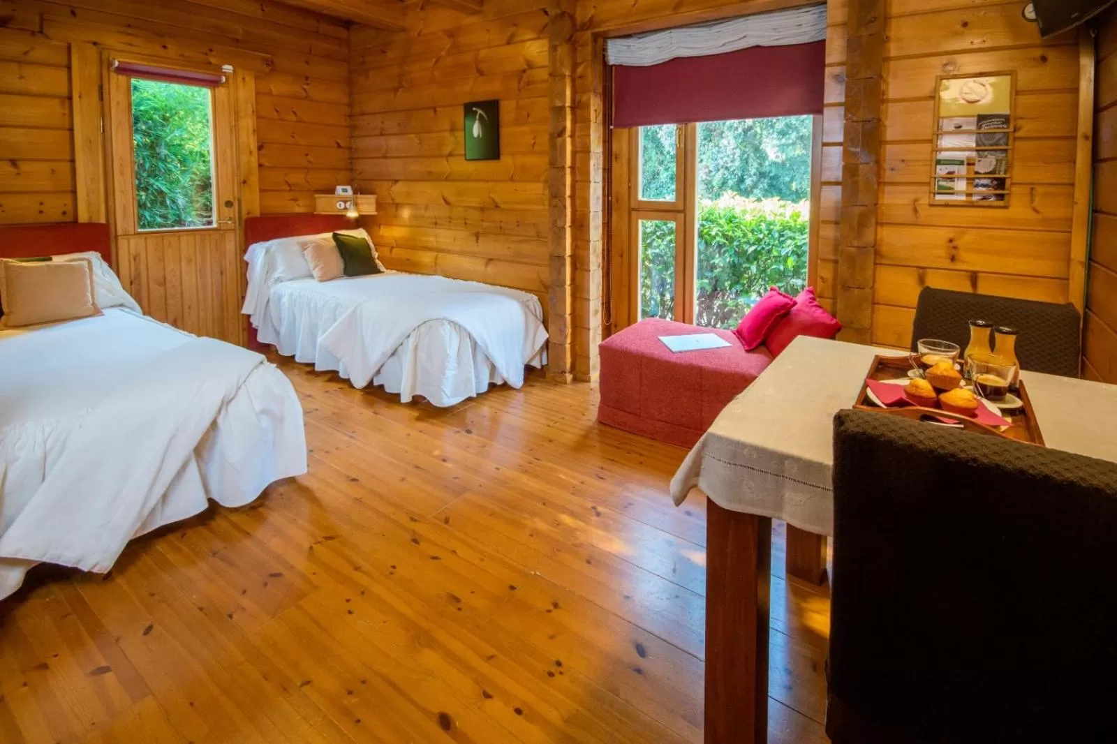 Bed in Hotel Somlom - ECO Friendly Montseny