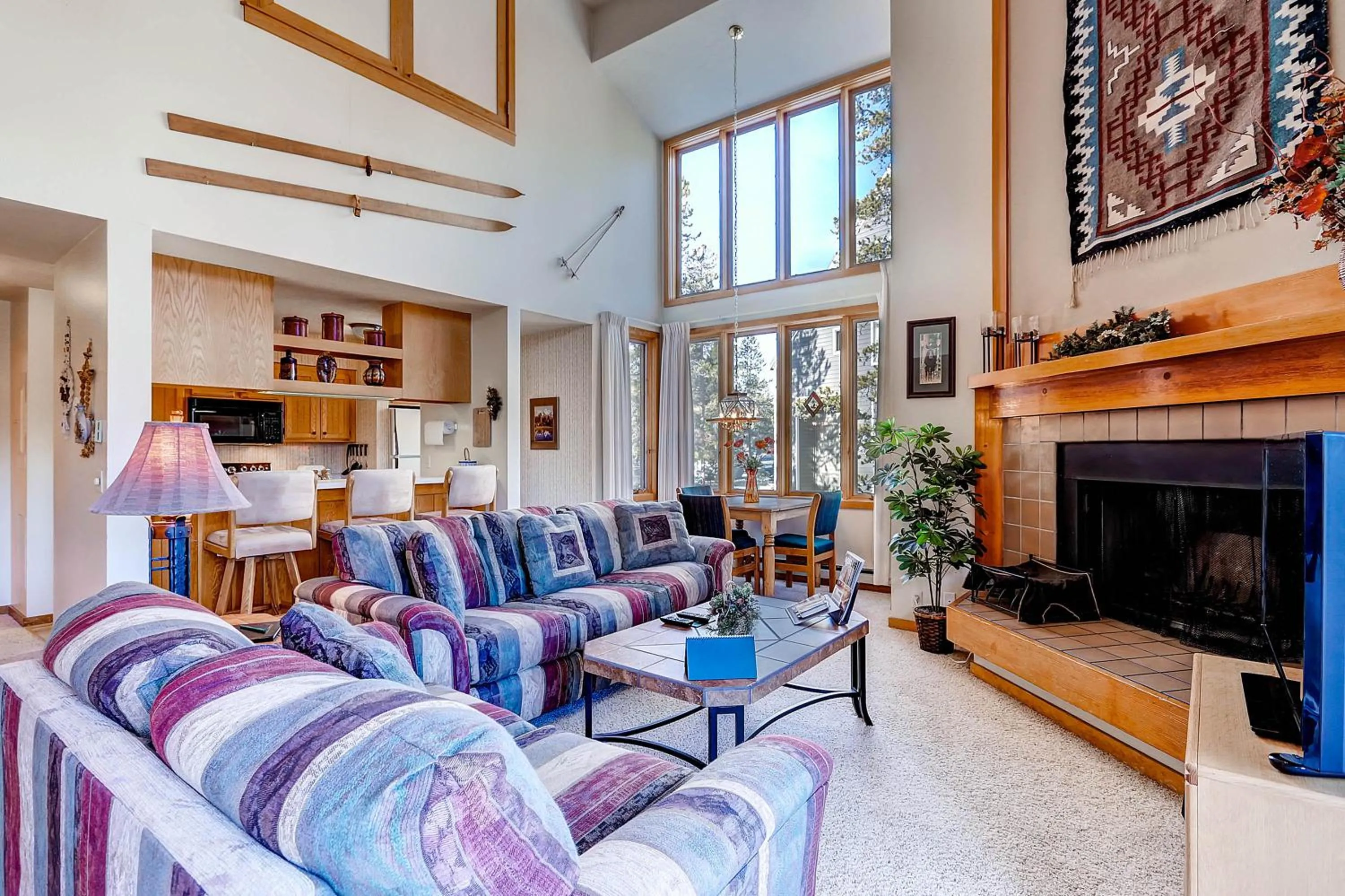 Living room in Evergreen Condominiums by Keystone Resort