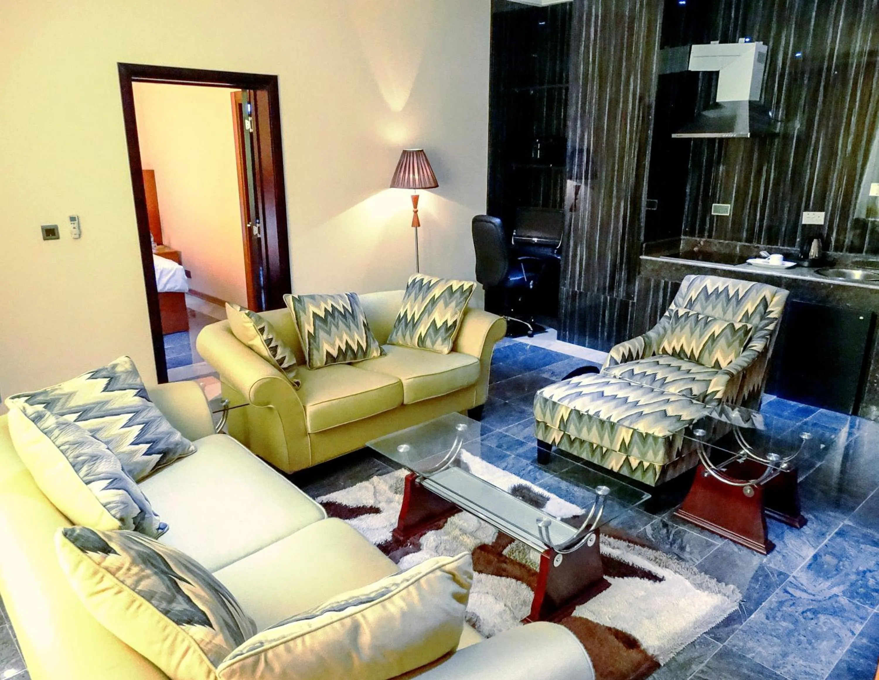 Living room, Seating Area in Swiss International Mabisel Port Harcourt