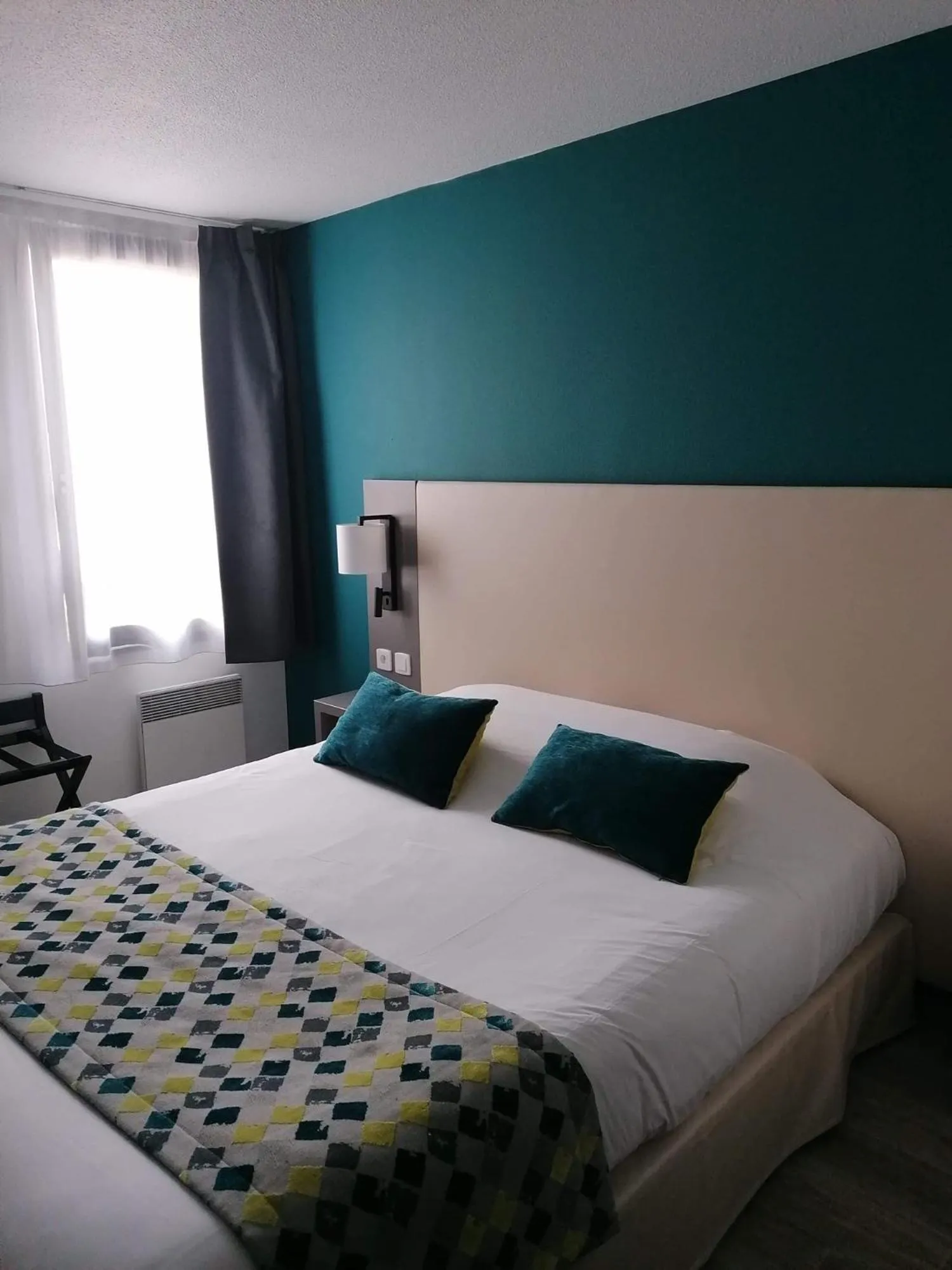 Bedroom, Bed in Hotel The Originals Romans-sur-Isère Le Clos des Tanneurs