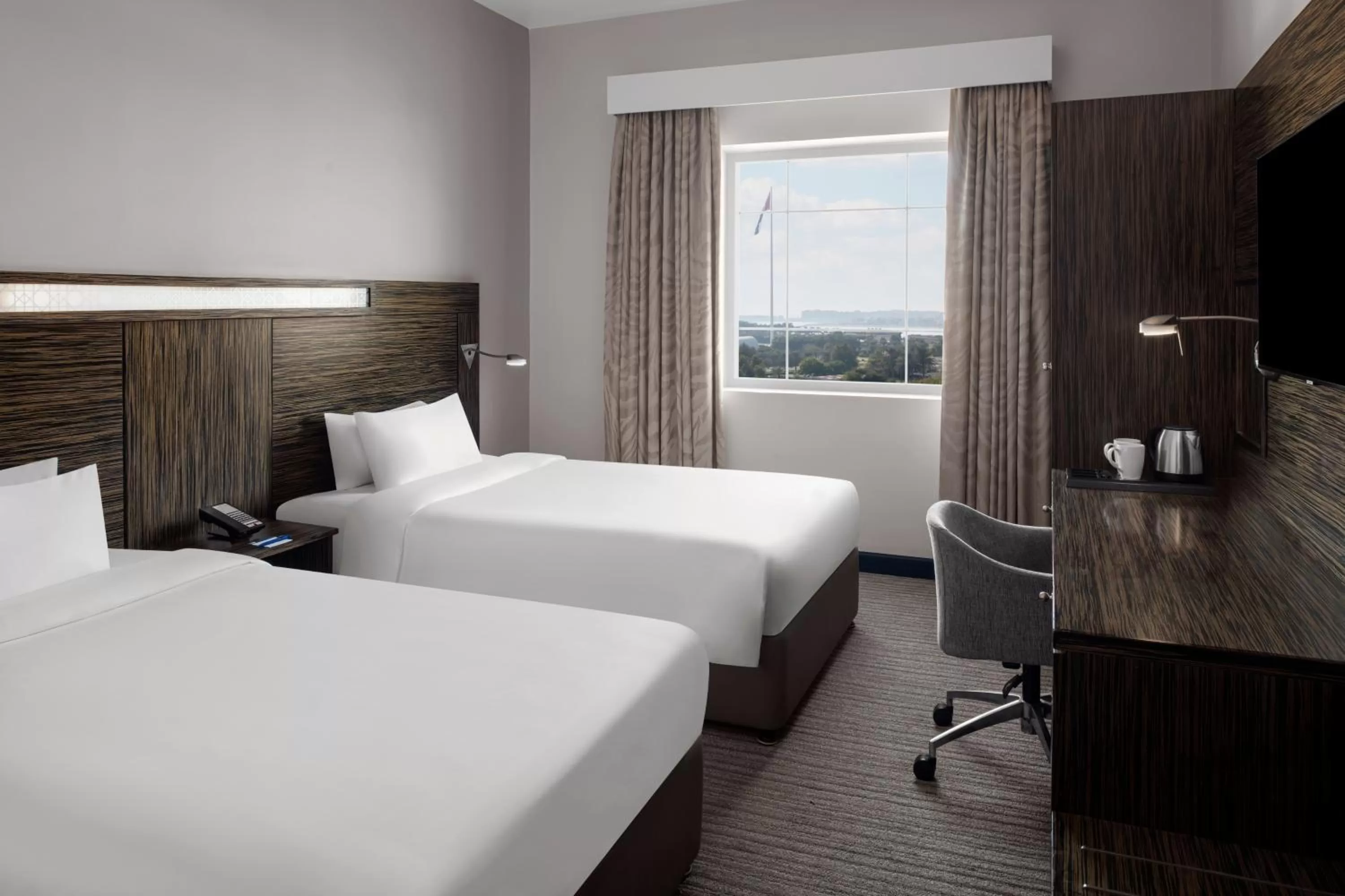 View (from property/room), Bed in Holiday Inn Express Dubai, Jumeirah by IHG