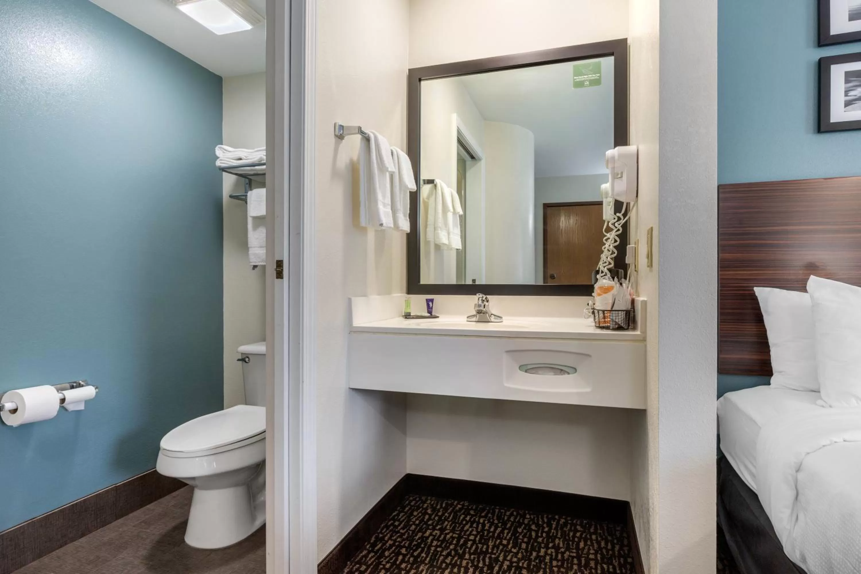 Bathroom, Bed in Sleep Inn & Suites