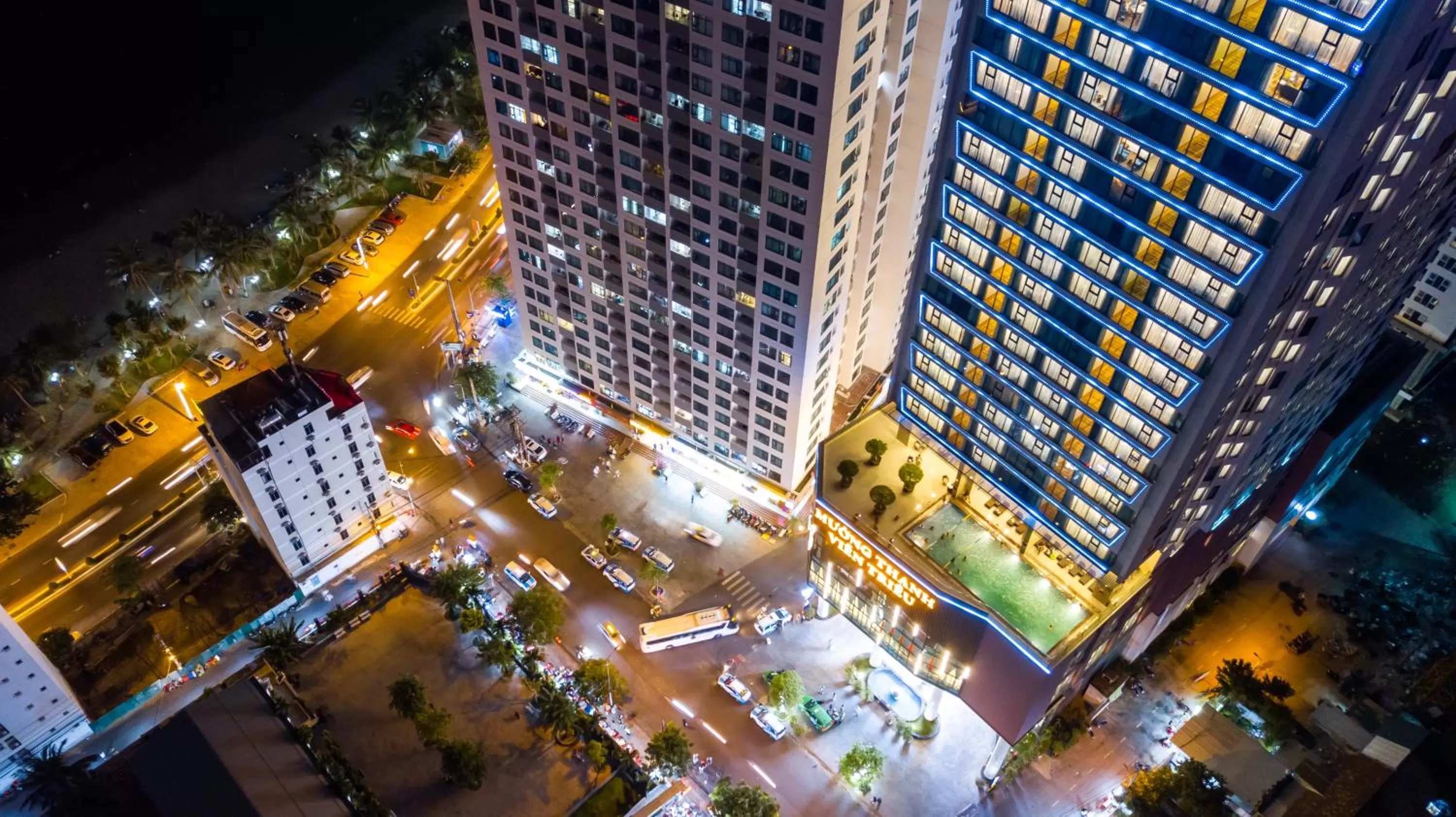 Bird's eye view in Muong Thanh Luxury Vien Trieu Nha Trang