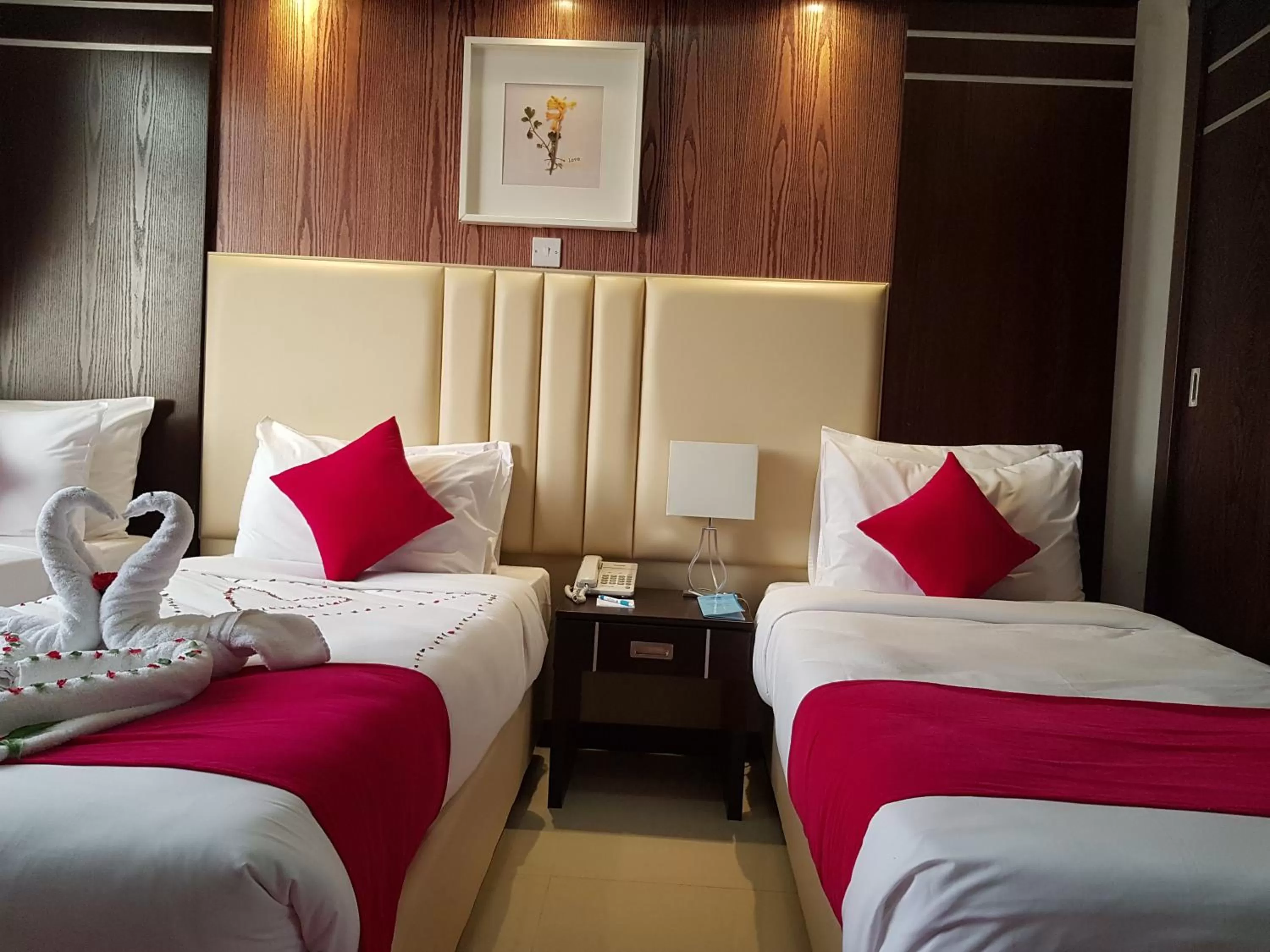 Bed in Kuwait Continental Hotel