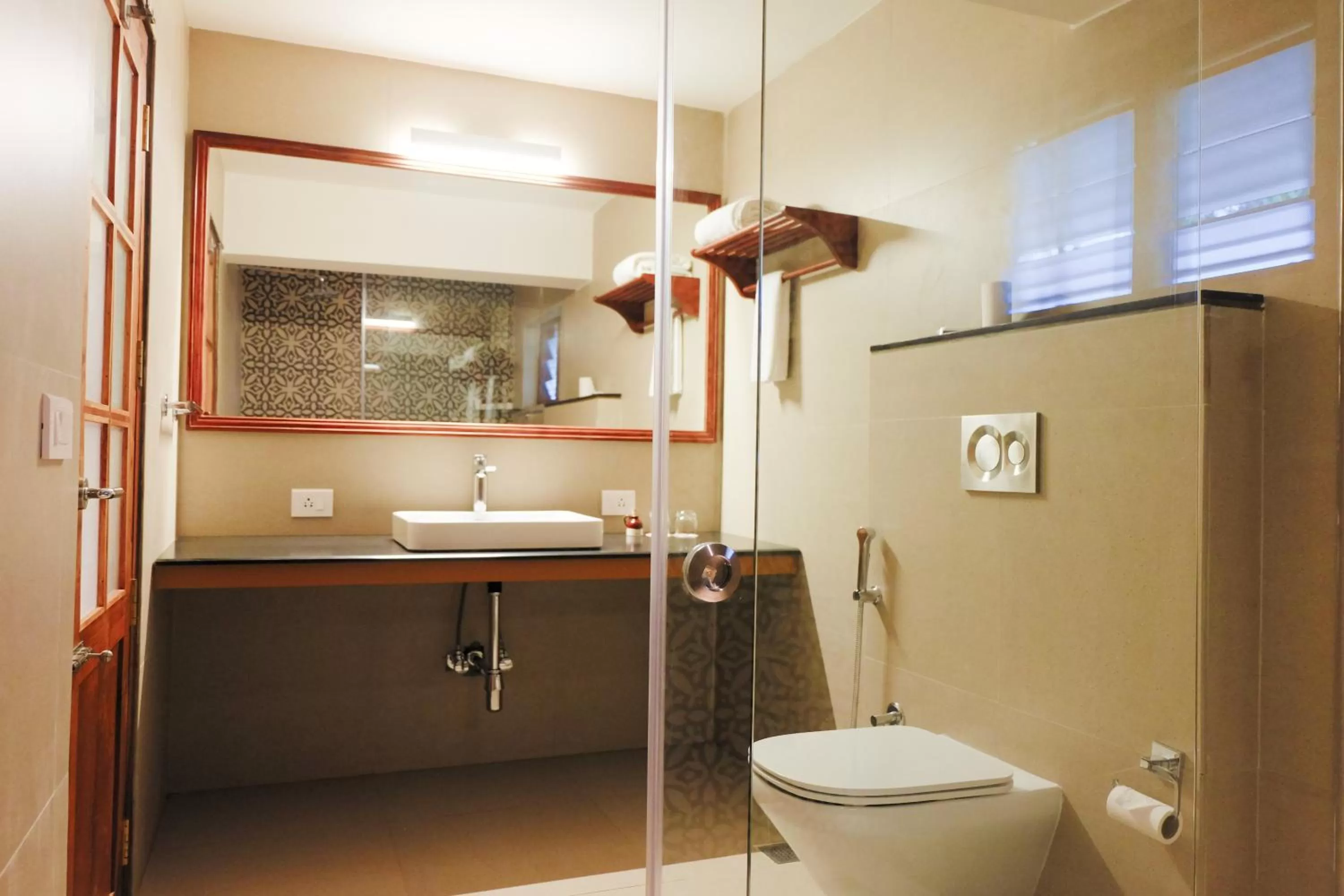 Bathroom in Rockholm at the Light House Beach