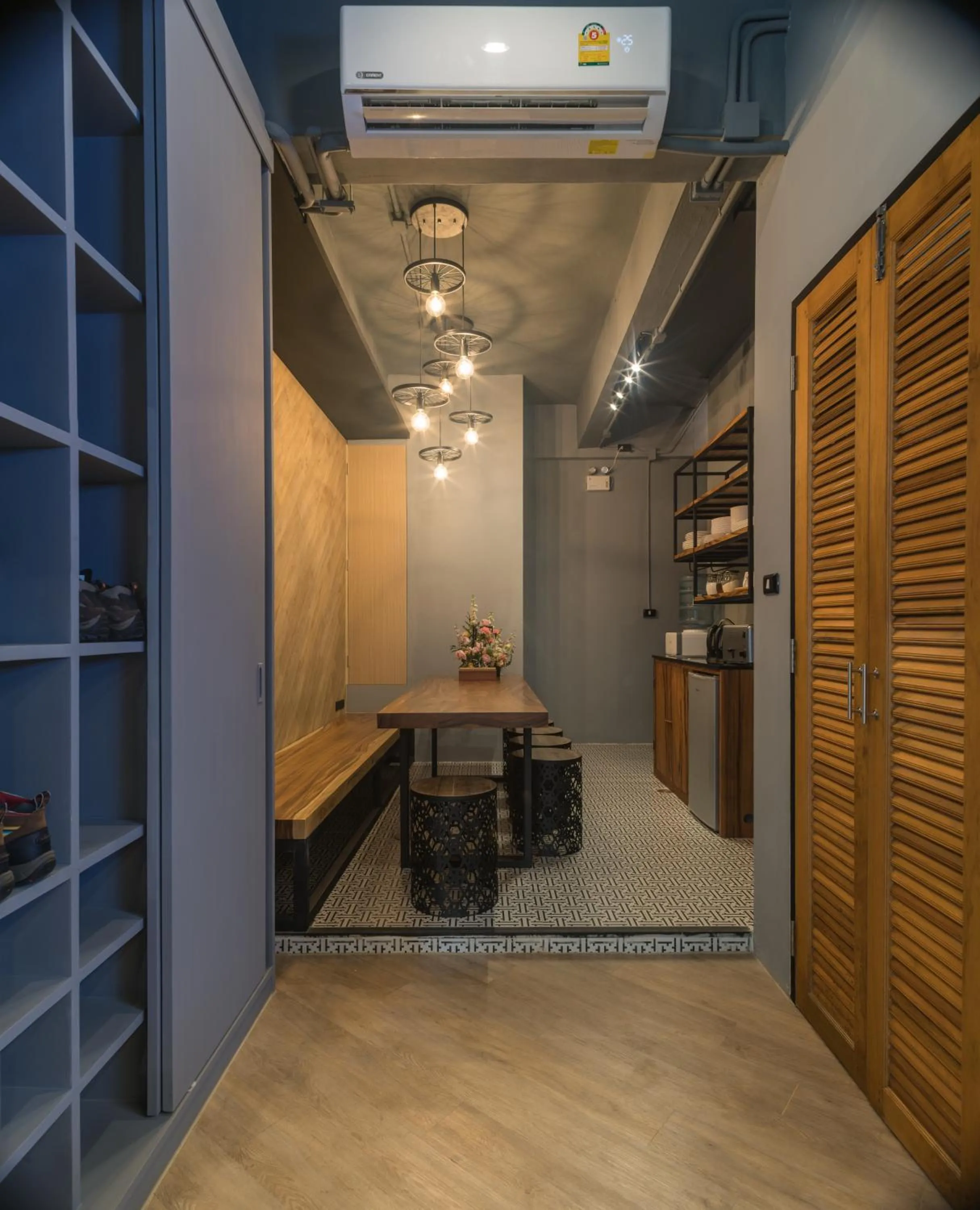 Communal kitchen in Sleep Box Patong Hostel