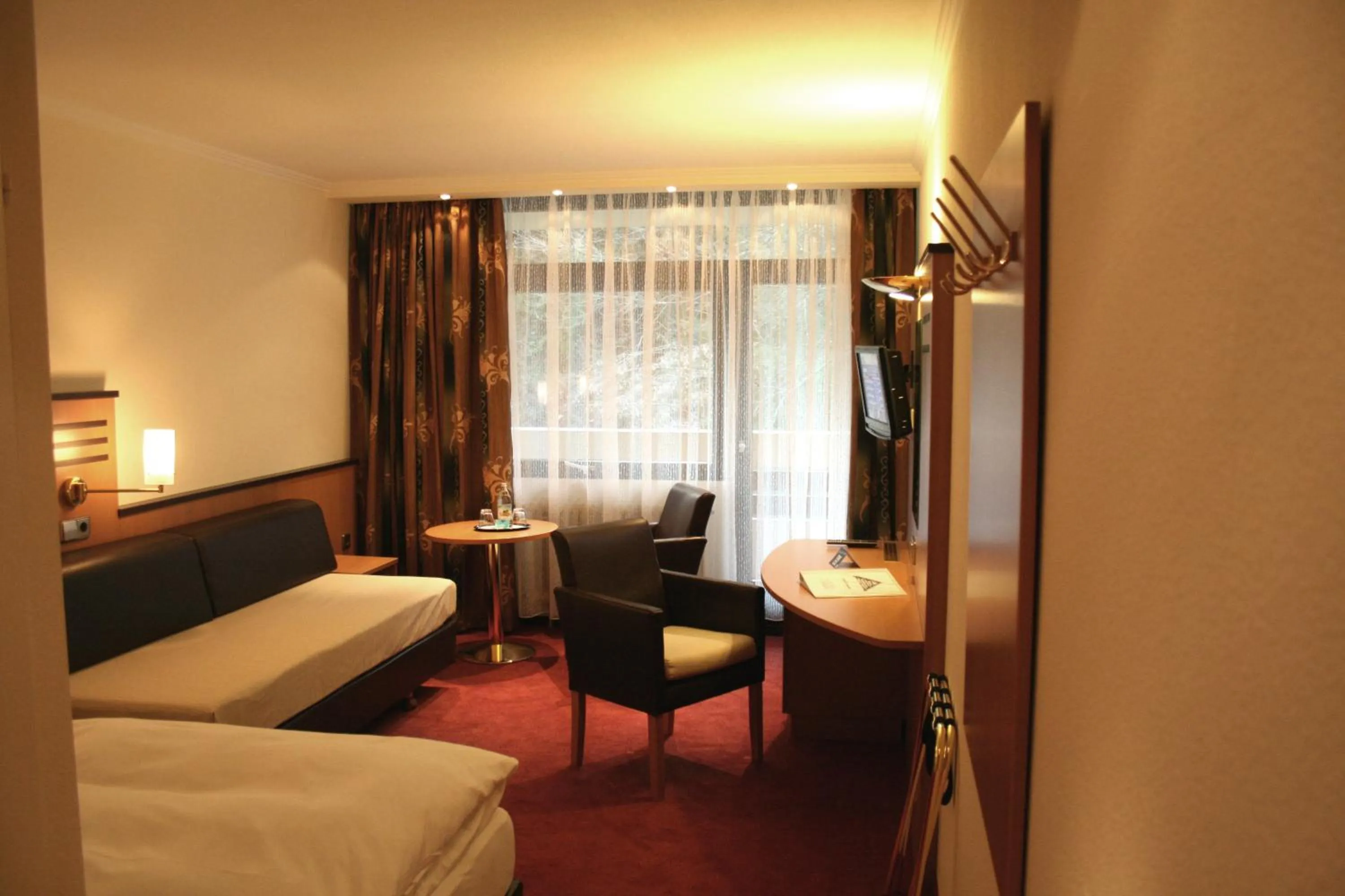 Photo of the whole room, Bed in Hotel Bergfrieden