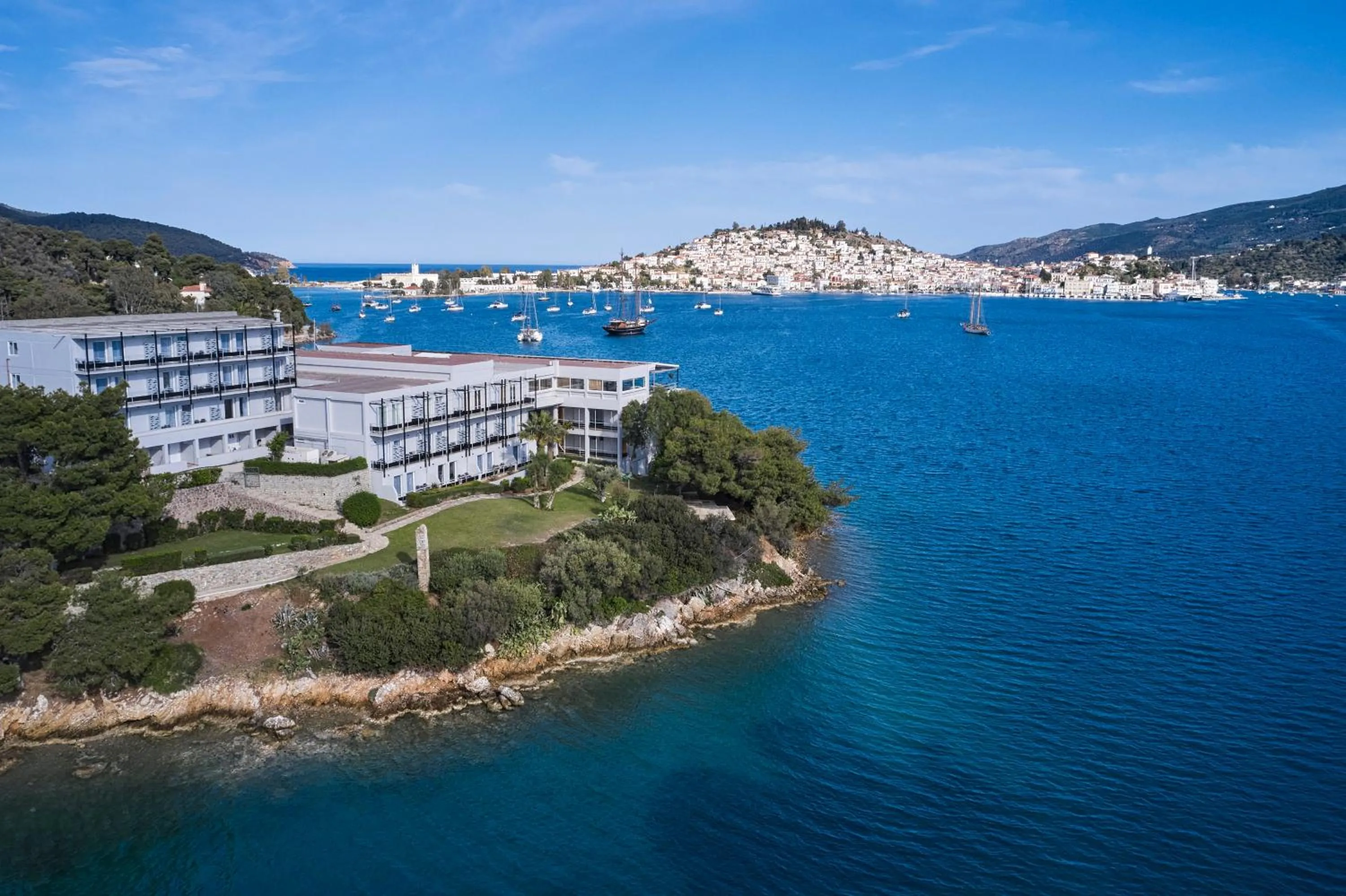 Property building, Bird's-eye View in Xenia Poros Image Hotel