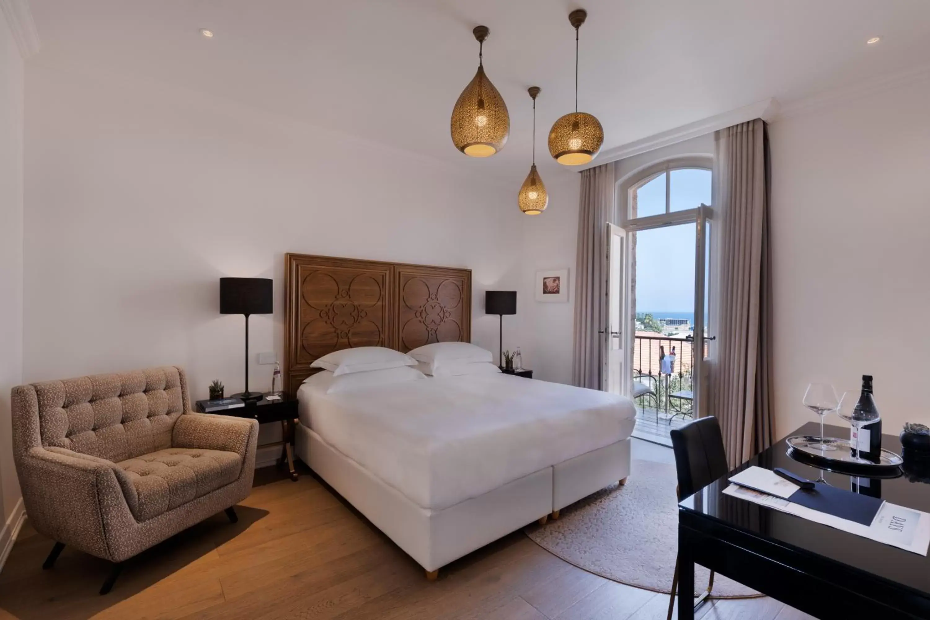 Premium Room with Balcony and Sea View - single occupancy in The Drisco Hotel Tel Aviv - Relais & Châteaux Premium Room with Balcony and Sea View - single occupancy in The Drisco Hotel Tel Aviv - Relais & Châteaux