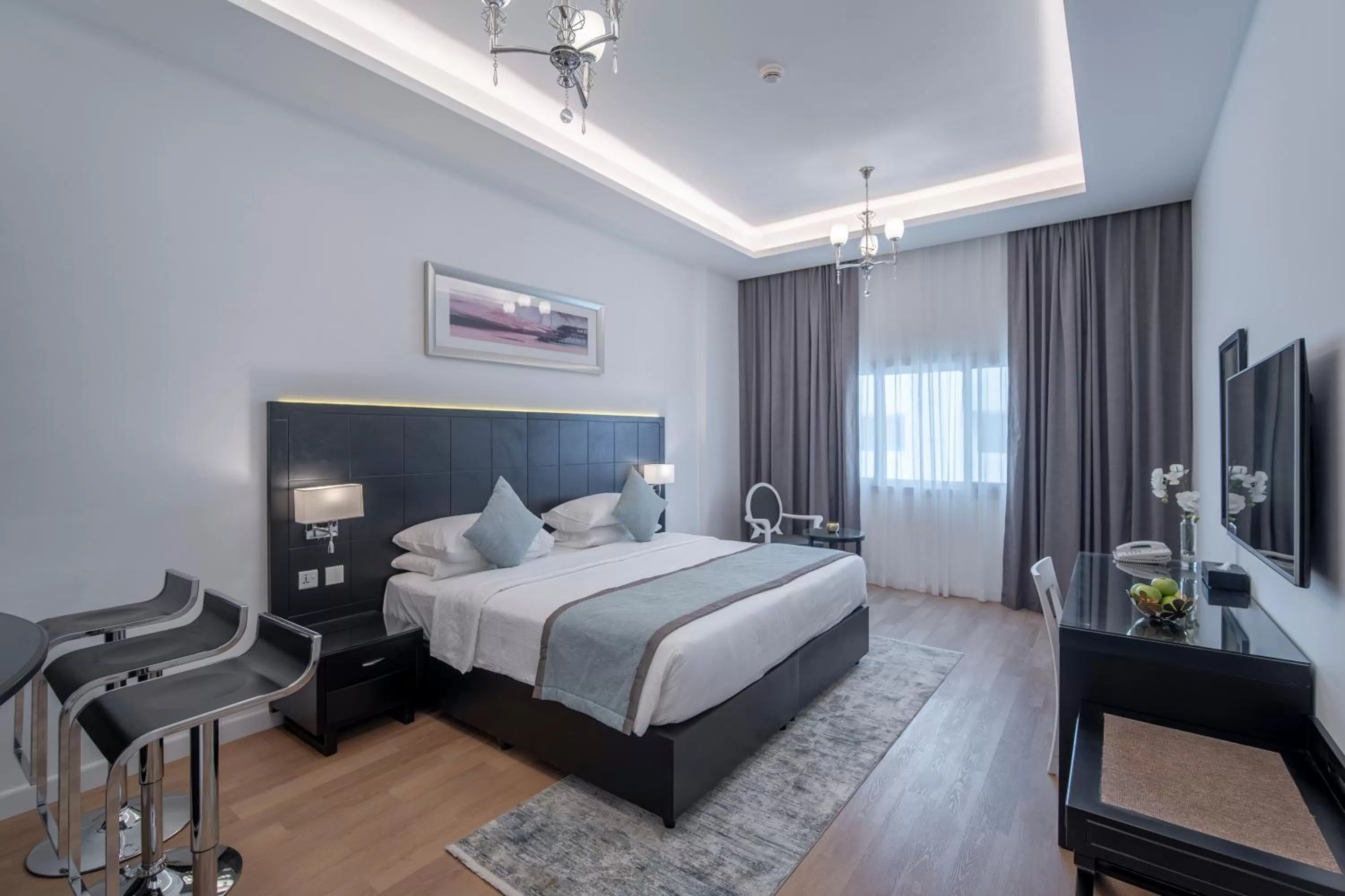 Bed in Rose Garden Hotel Apartments - Al Barsha, Near Metro Station