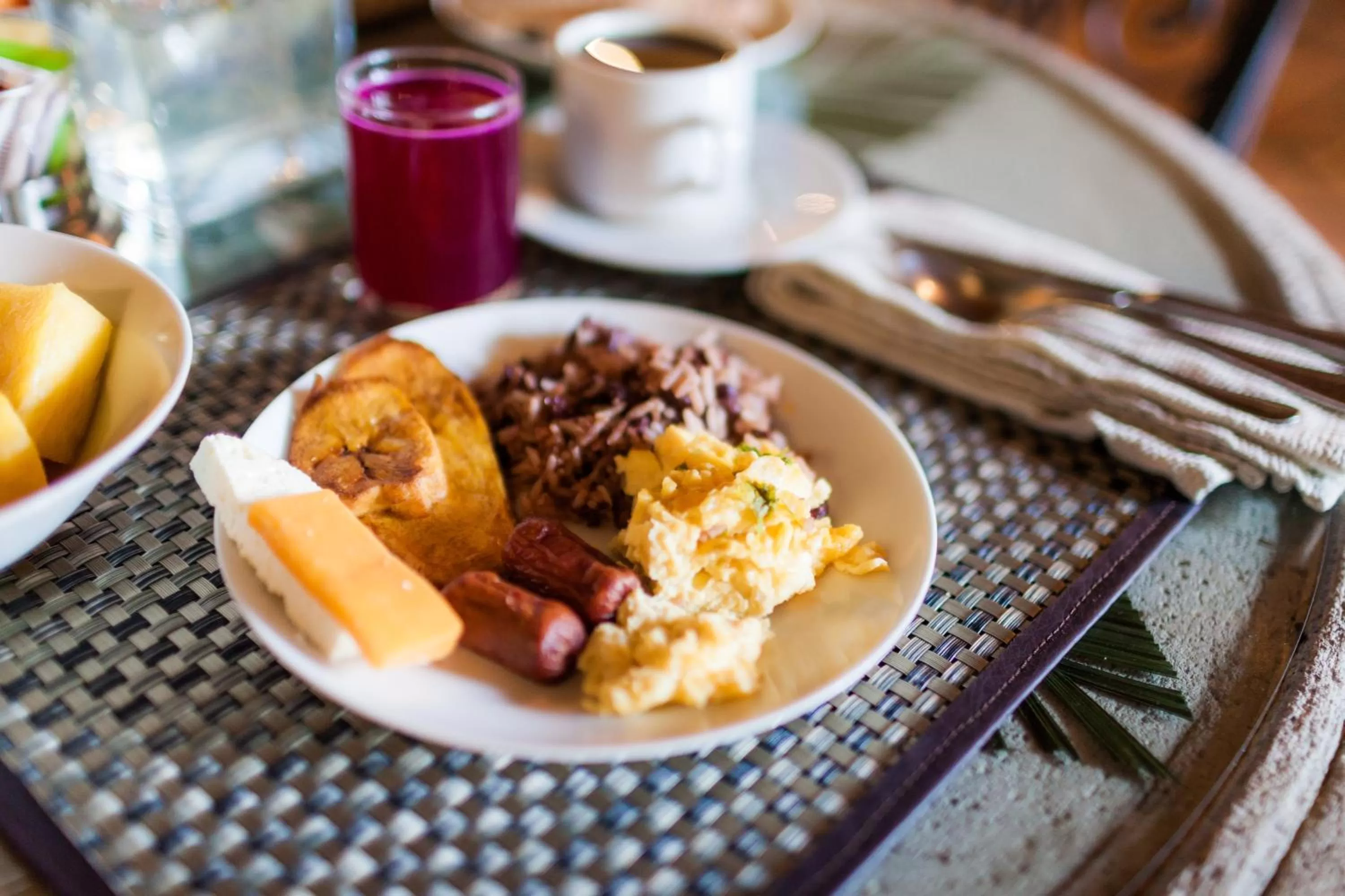 Food close-up in Hotel Los Robles, Managua, Nicaragua