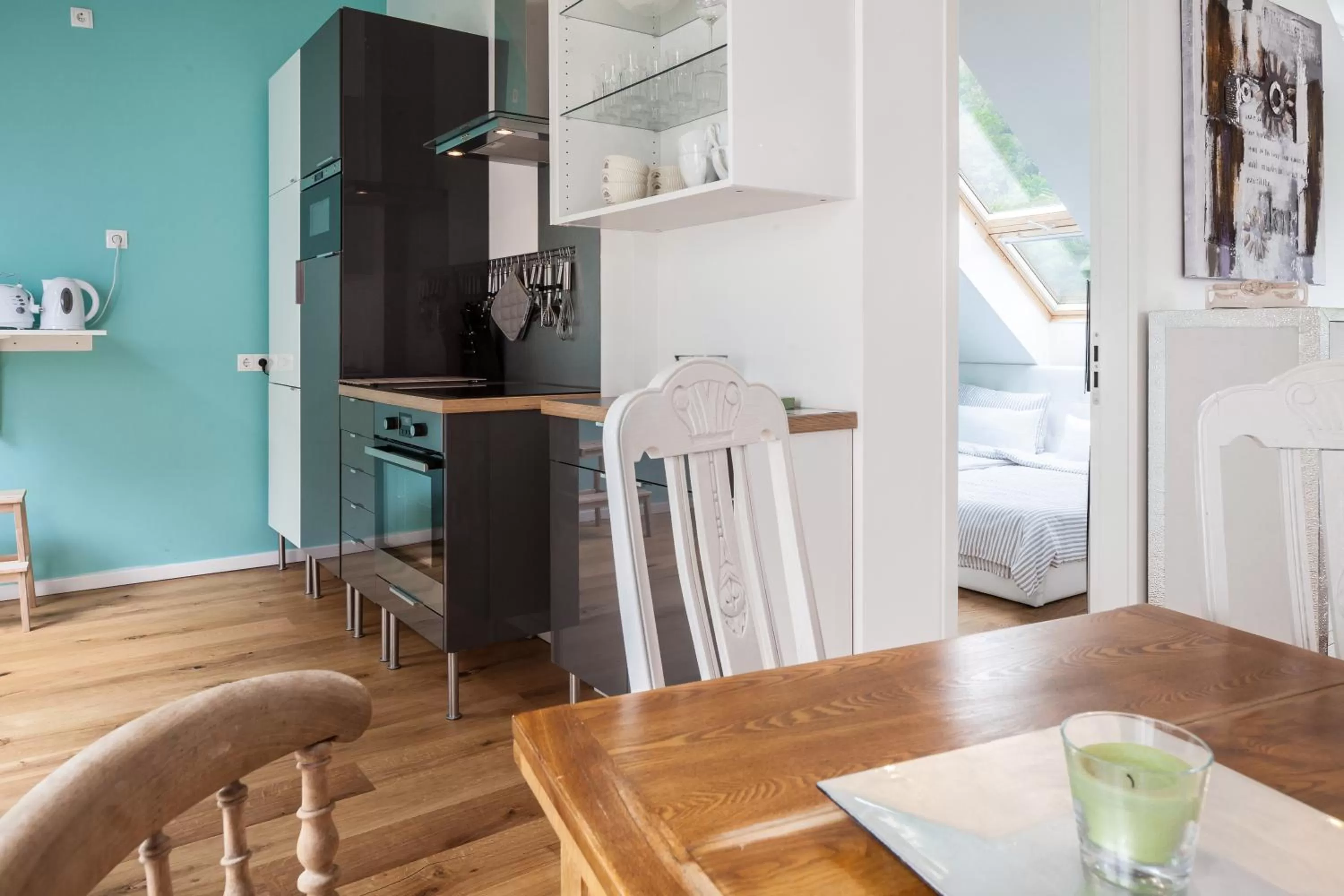 Kitchen or kitchenette in GL Suites