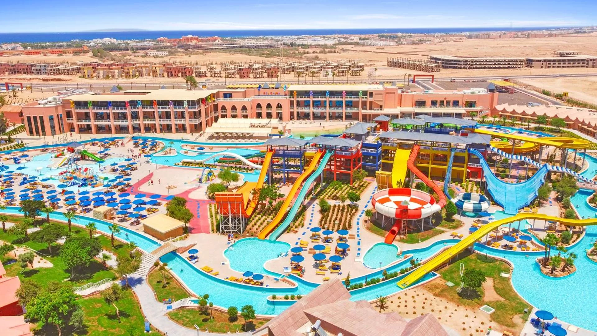Bird's eye view in Neverland City Hurghada - Pickalbatros