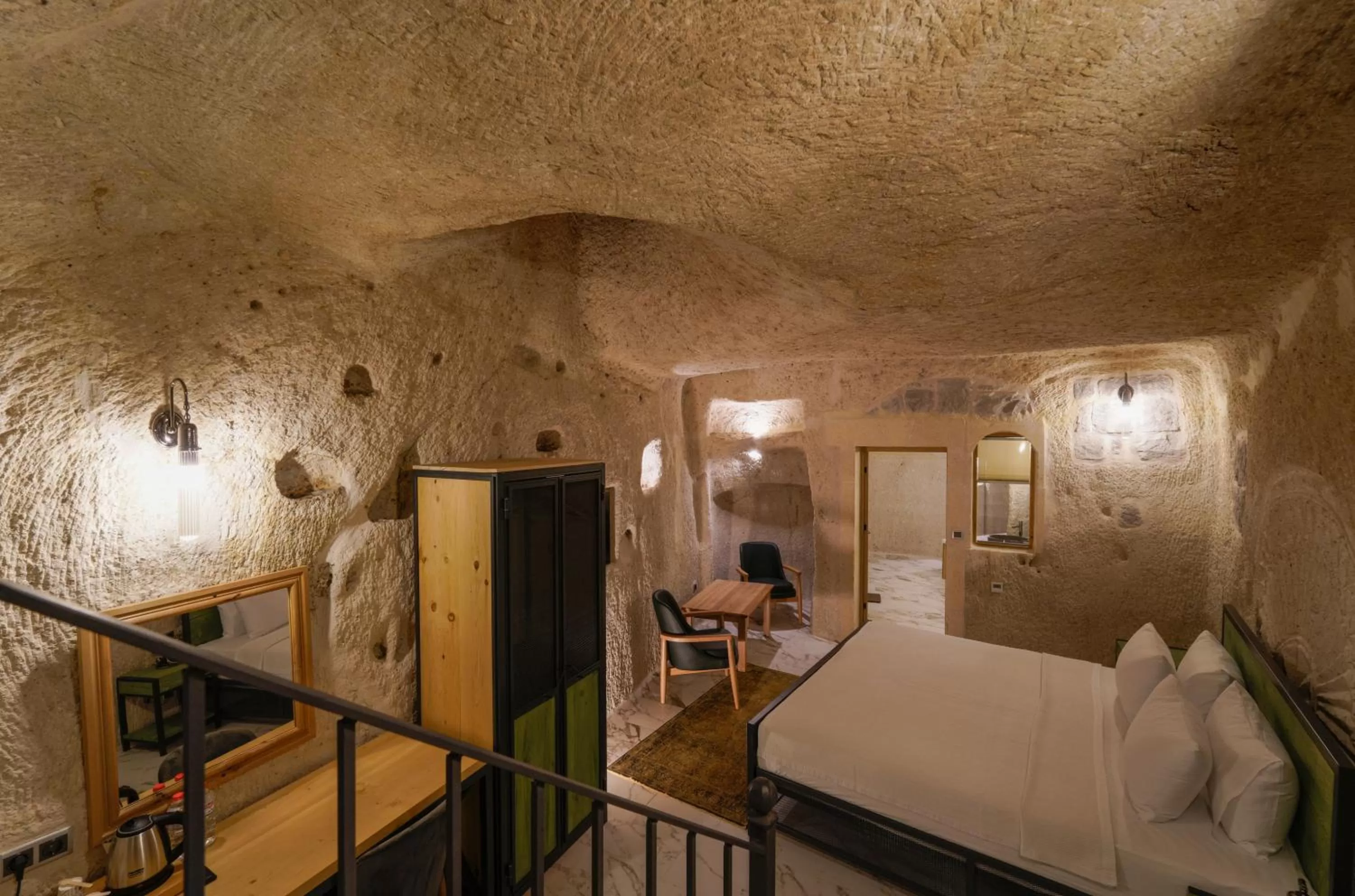 Bed in The Niche Cave Hotel