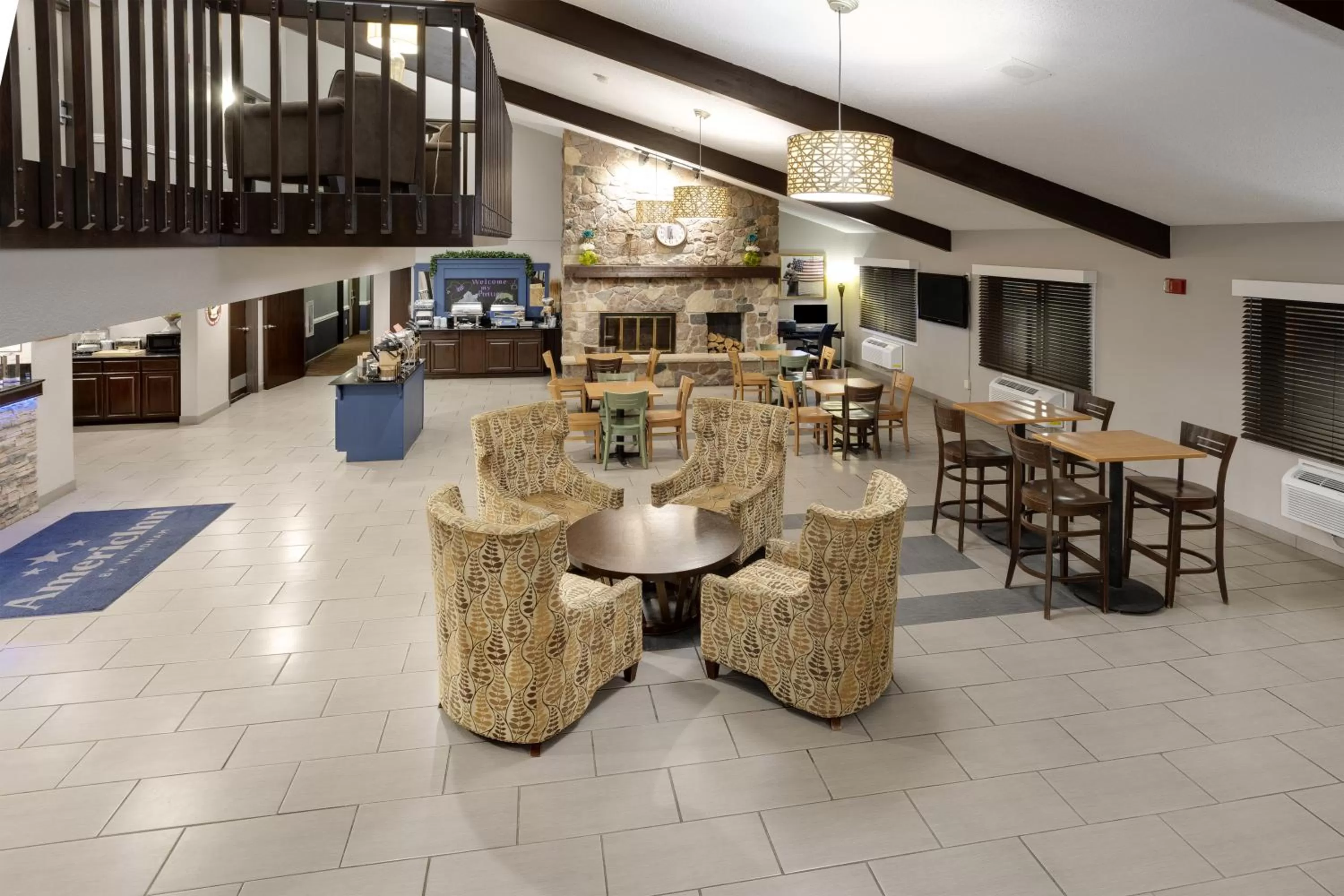 Lobby or reception in AmericInn by Wyndham Plover Stevens Point