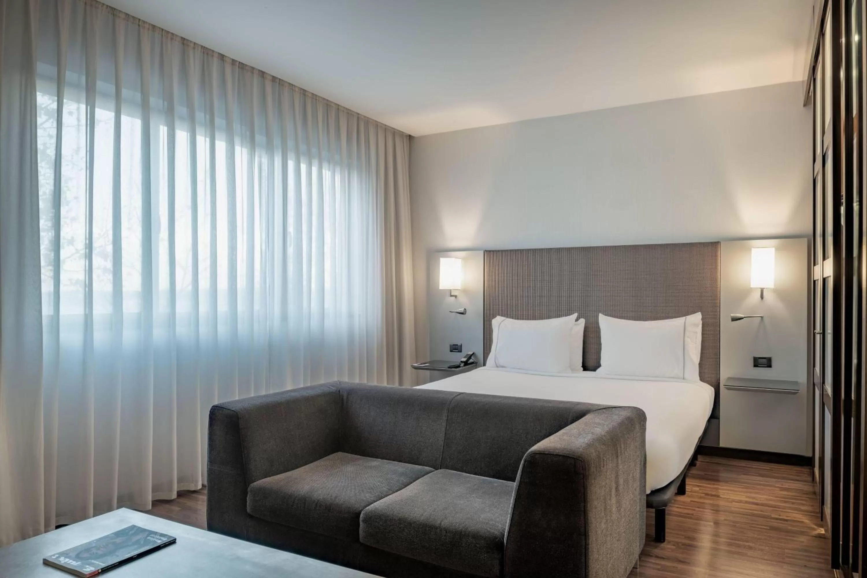 Photo of the whole room, Bed in AC Hotel San Sebastián de los Reyes by Marriott