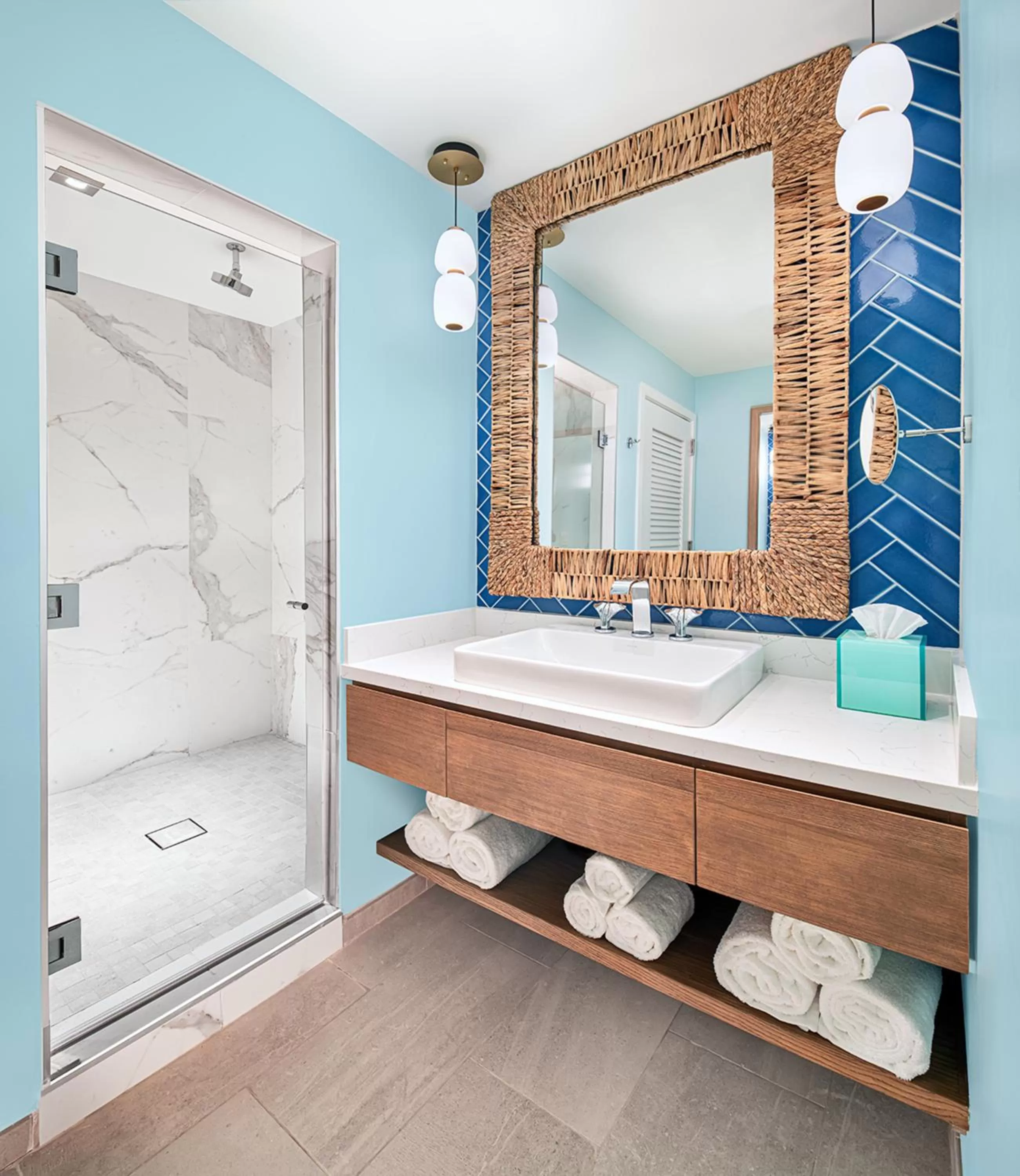 Bathroom in Margaritaville Hotel San Diego Gaslamp Quarter