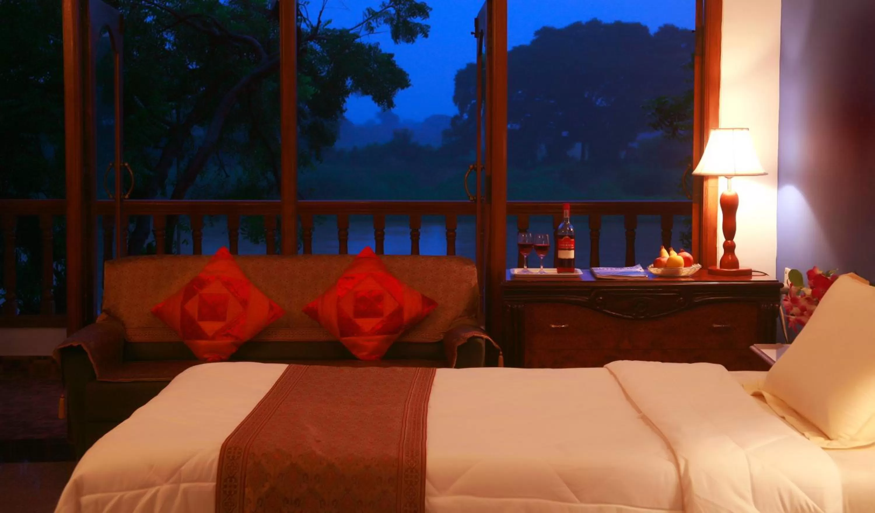 Bed in GReaT Trails Riverview Thanjavur By GRT Hotels