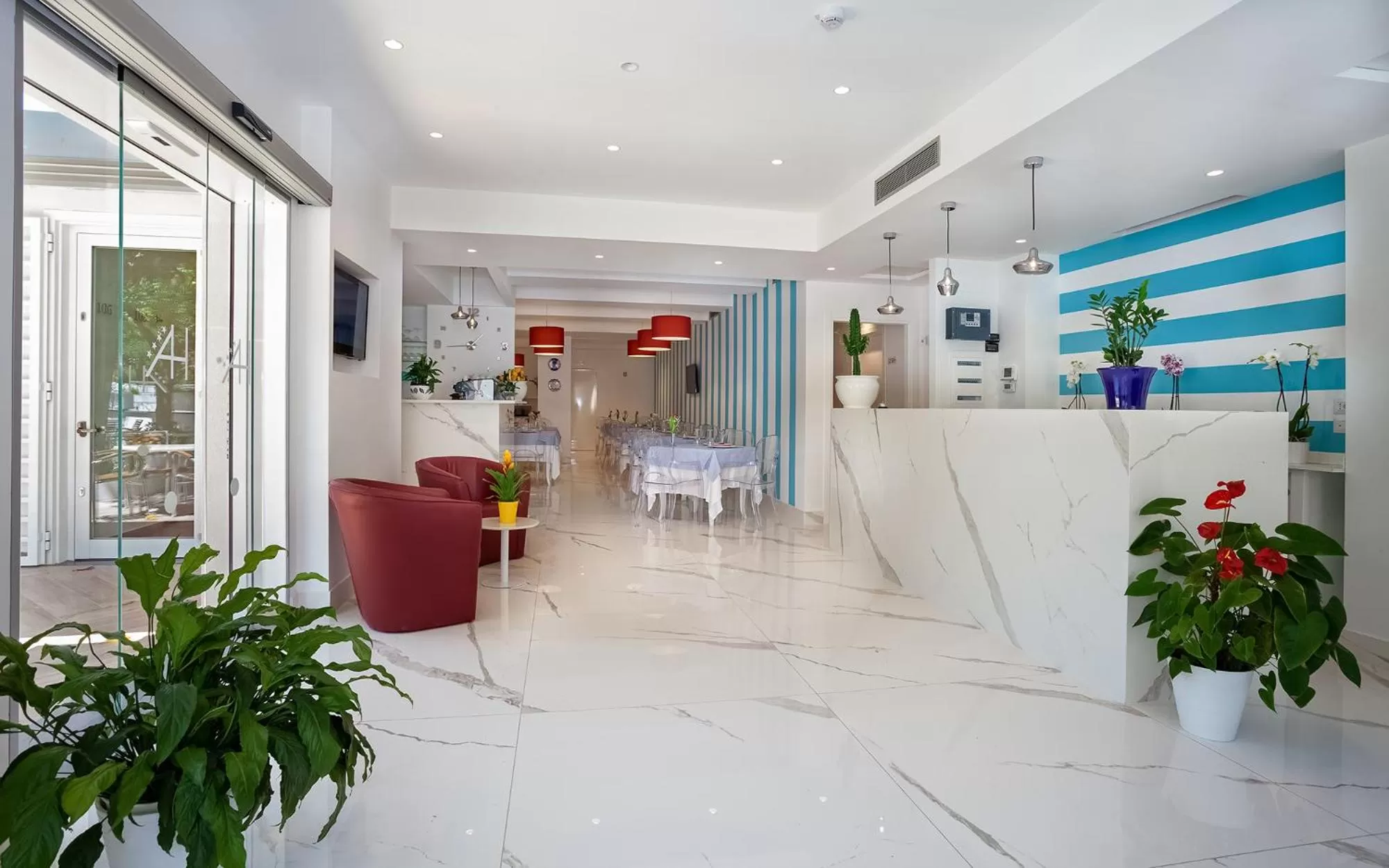 Lobby or reception in Hotel Angelina