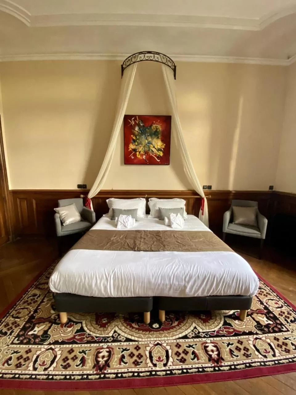 Bed in Hôtel Particulier CHÂTEAU DES MARAIS Proximité et vue sur le Lac de Grand lieu