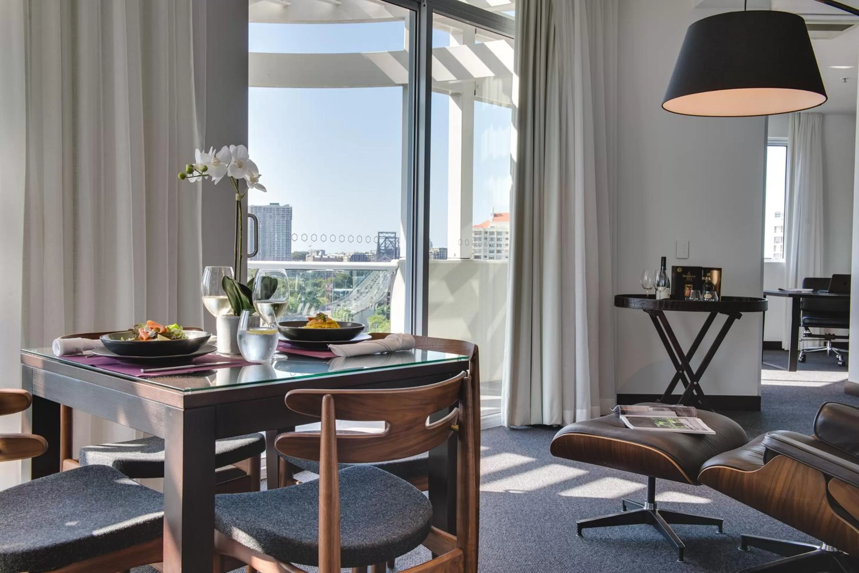 Dining area in The Point Brisbane Hotel