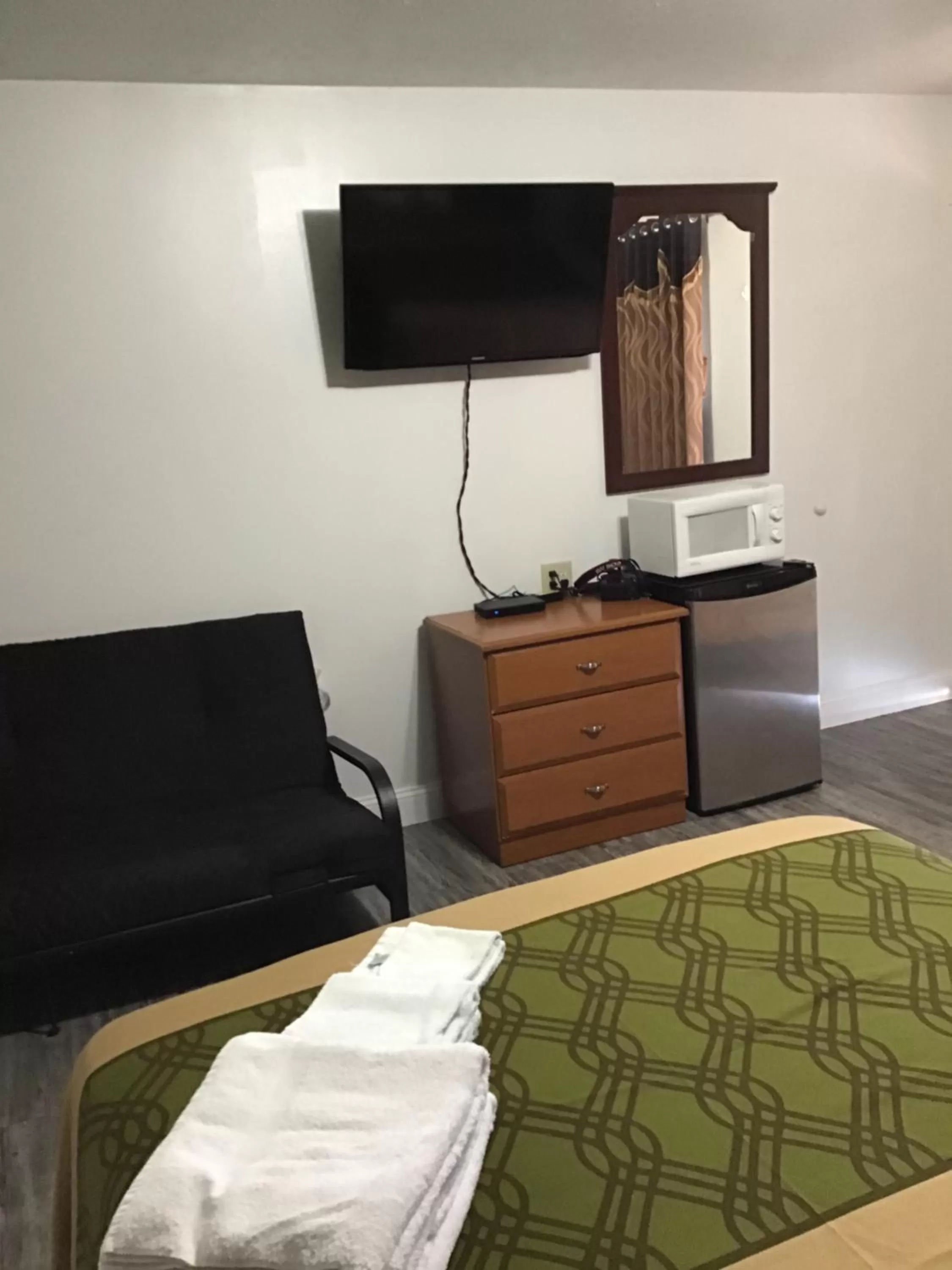 Bed in Western motel