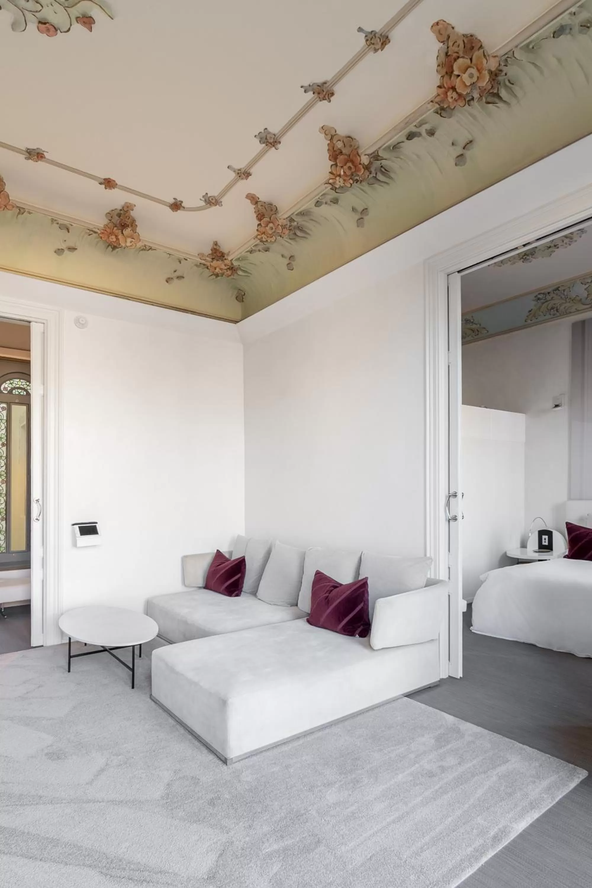 Living room in El Palauet Modernist Suites Barcelona