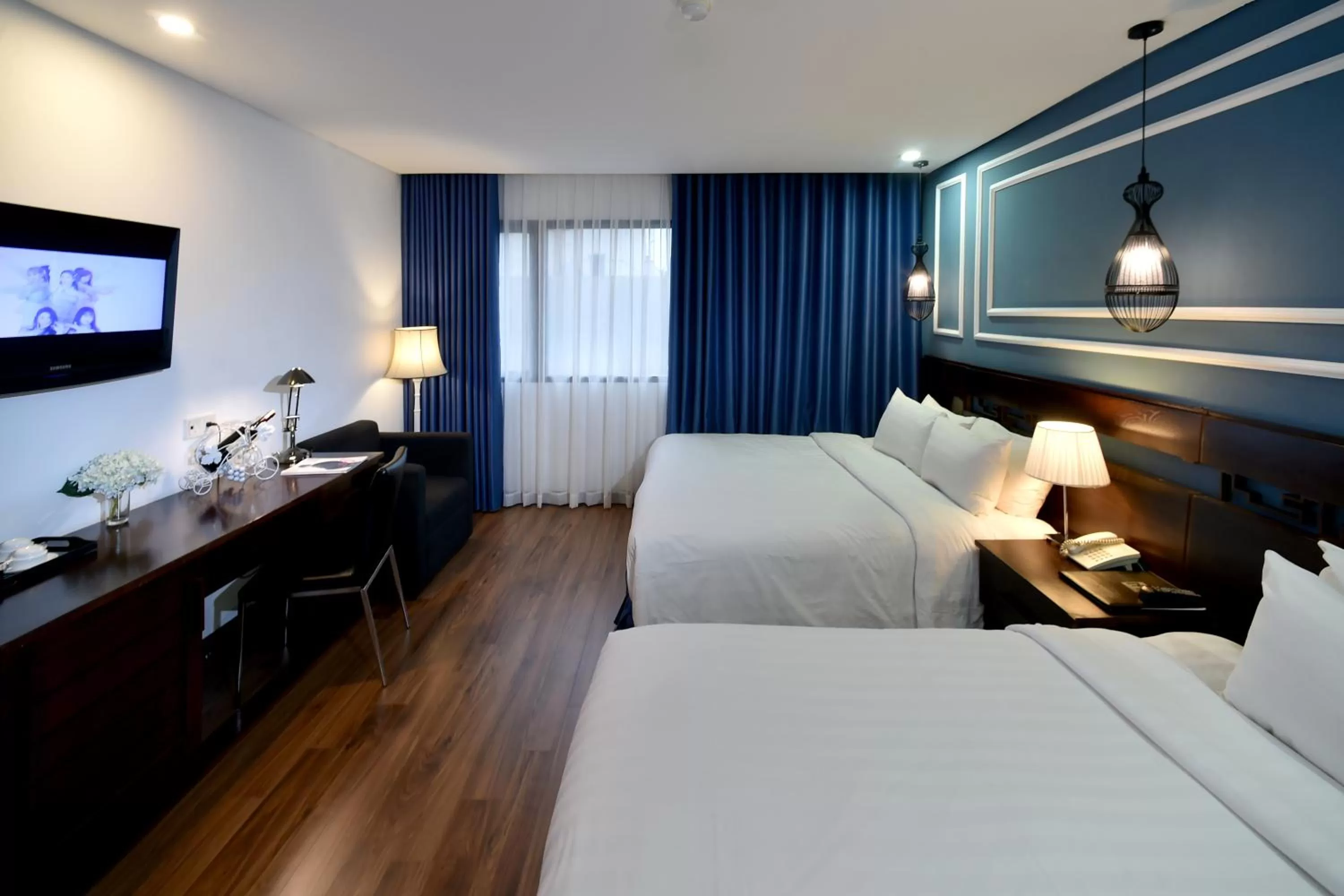 Bed in Hanoi Eternity Hotel