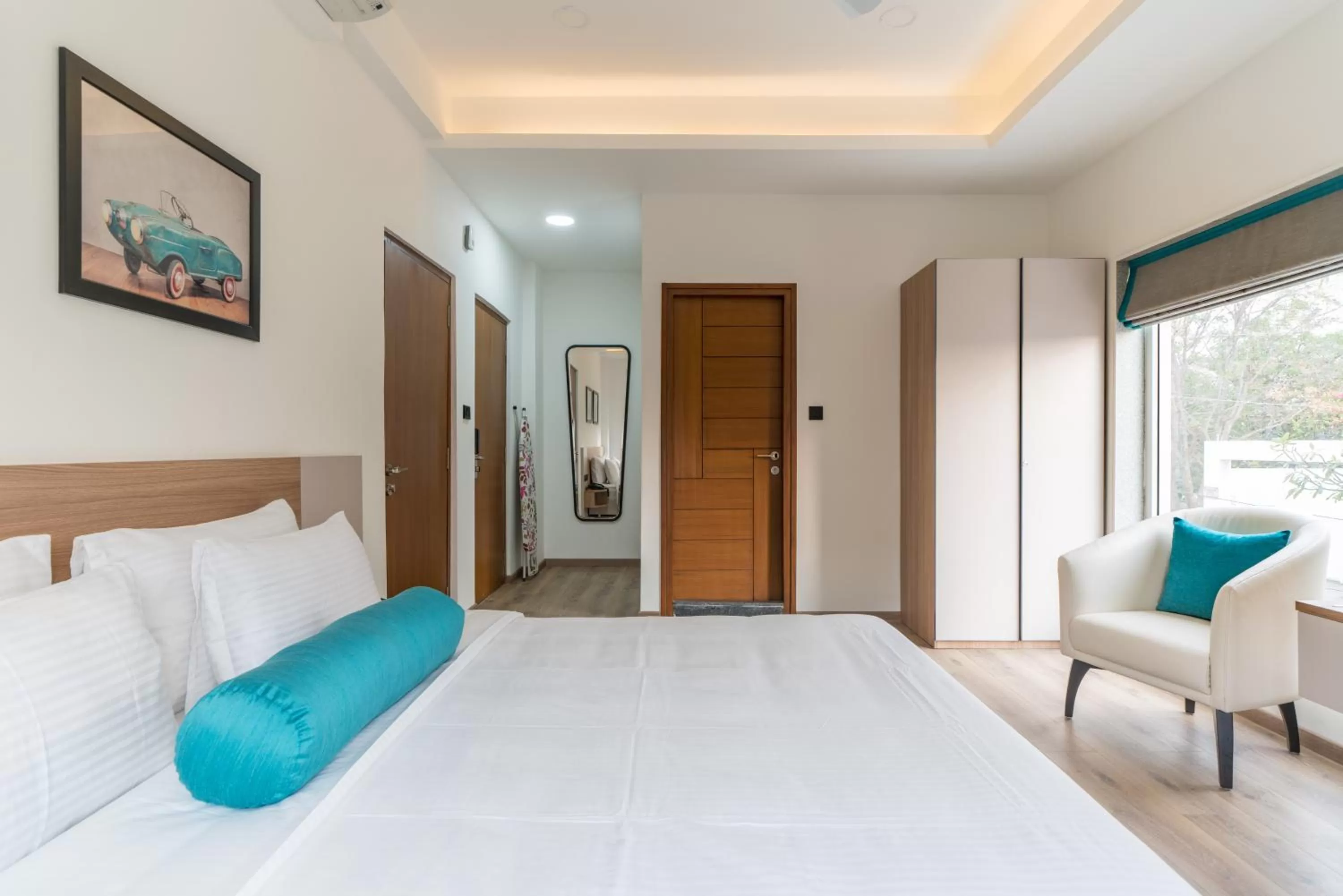 Bedroom, Bed in SKYLA Studios & Suites - Jubilee Hills