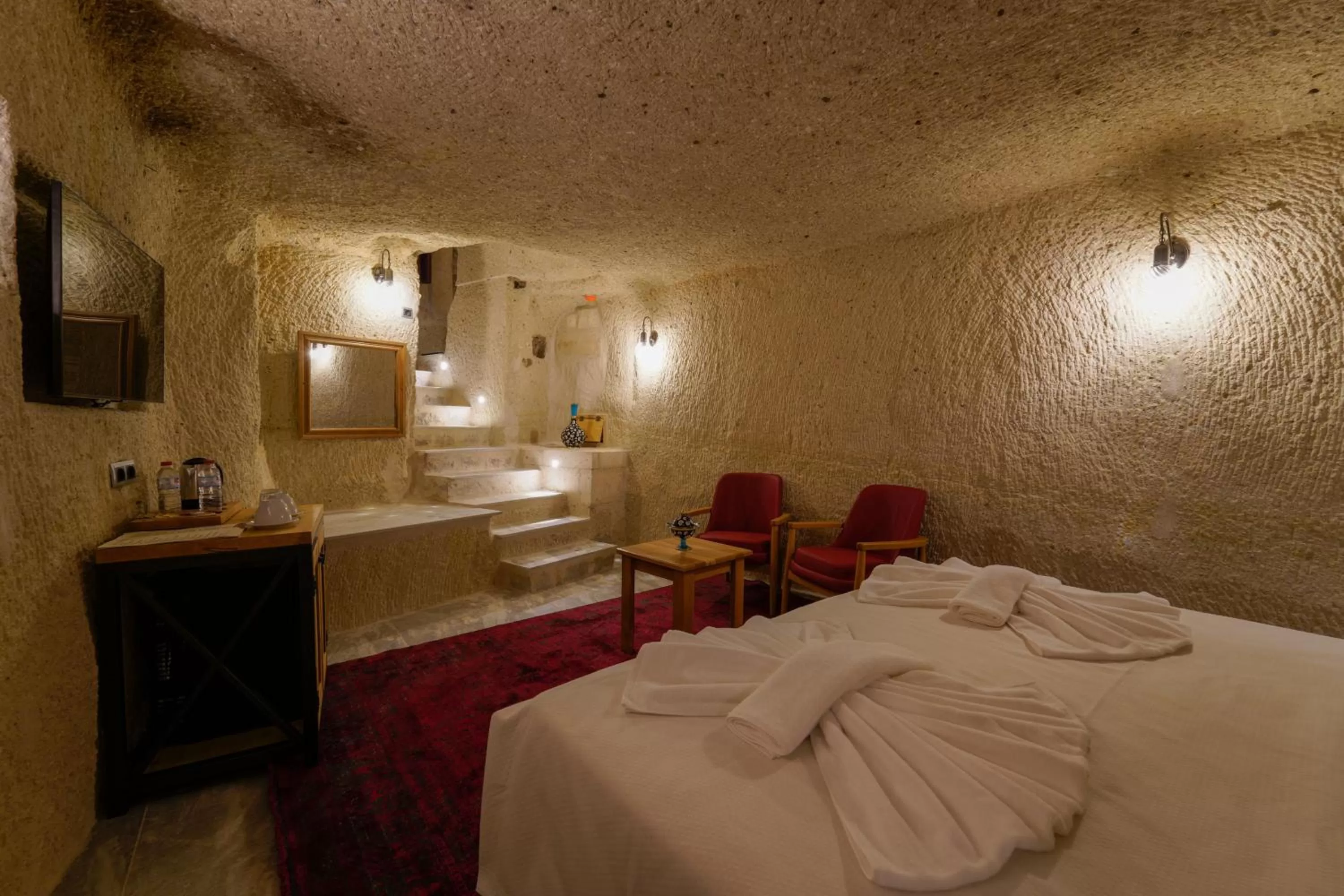 Bed in The Niche Cave Hotel